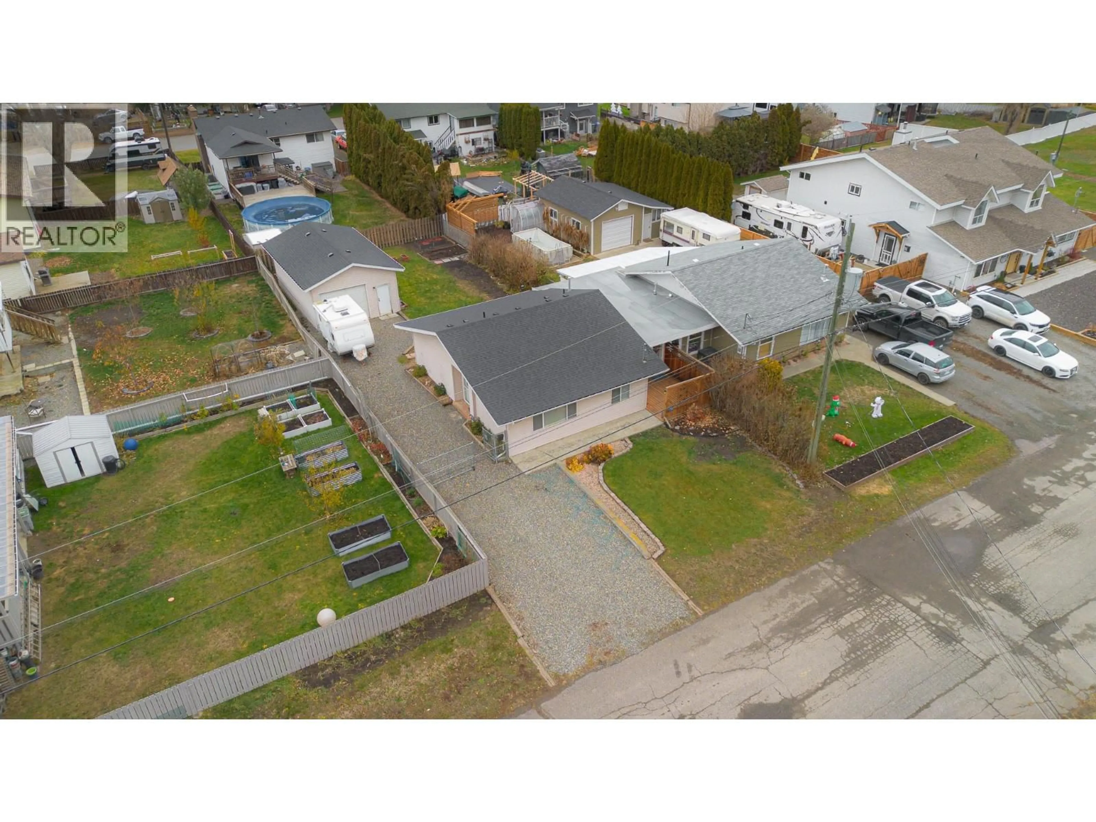 A pic from outside/outdoor area/front of a property/back of a property/a pic from drone, building for 4915 CAMMARAY DRIVE, Kamloops British Columbia V2H1L8