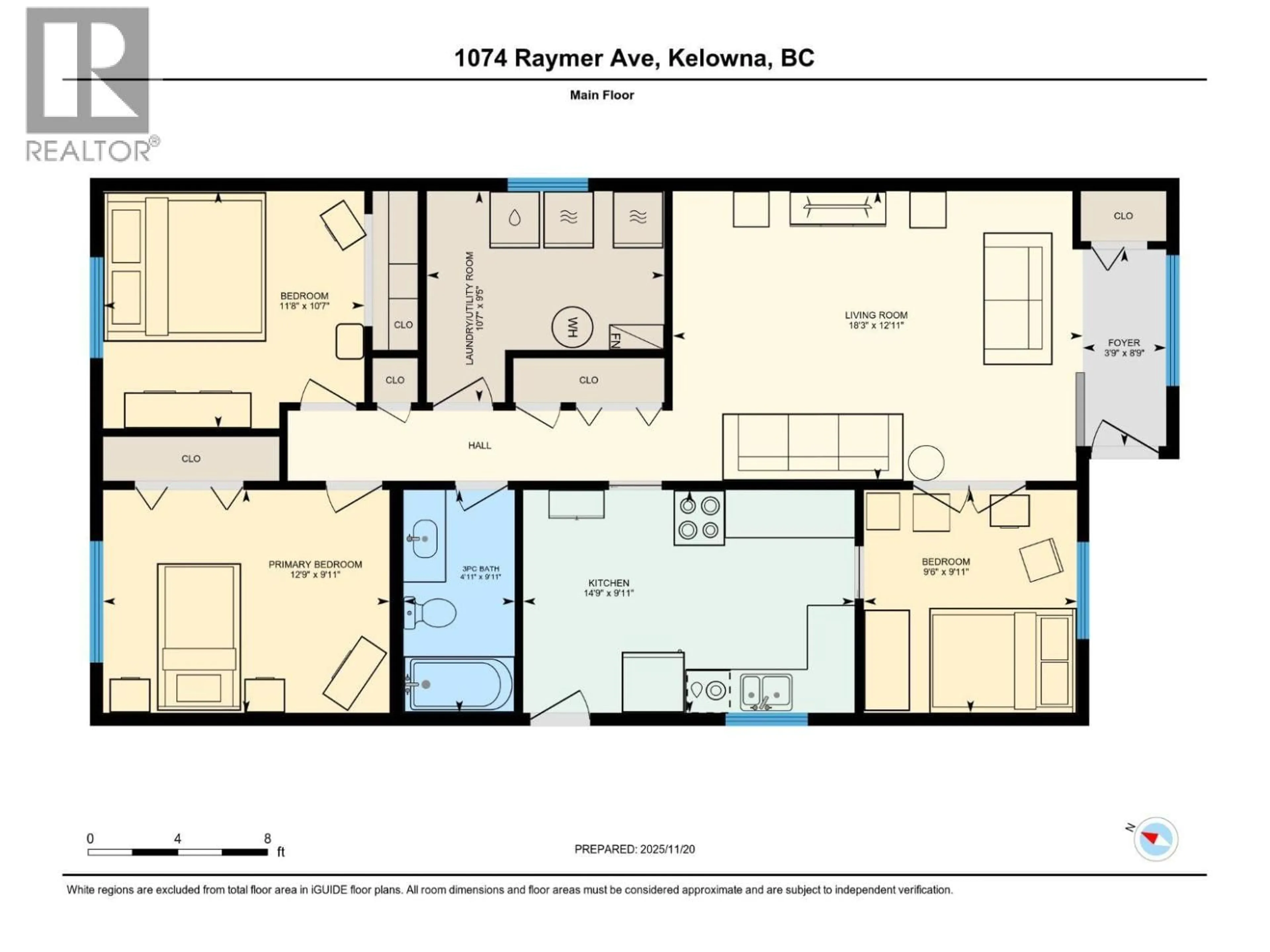 Floor plan for 1074 RAYMER AVENUE, Kelowna British Columbia V1Y4Z9