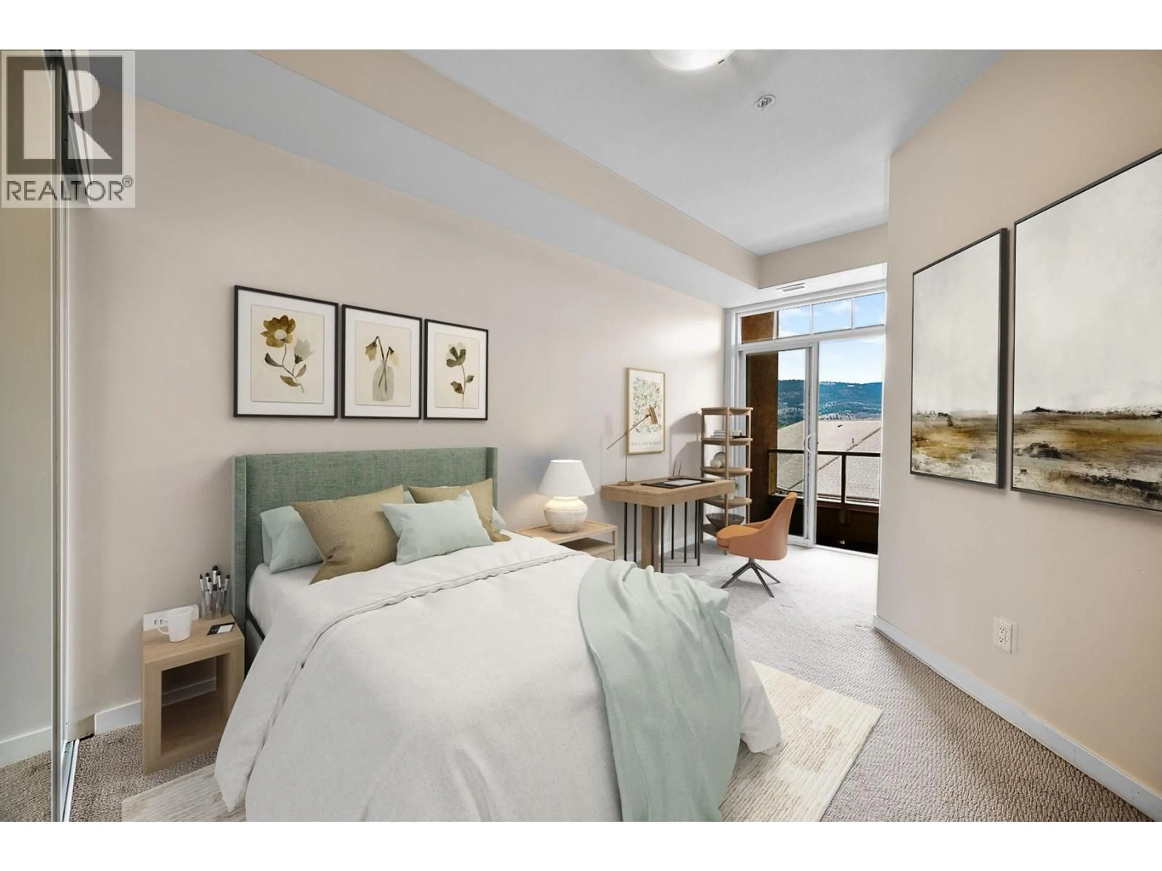 Bedroom with bed, unknown for 414 - 3550 WOODSDALE ROAD, Lake Country British Columbia V4V2P5