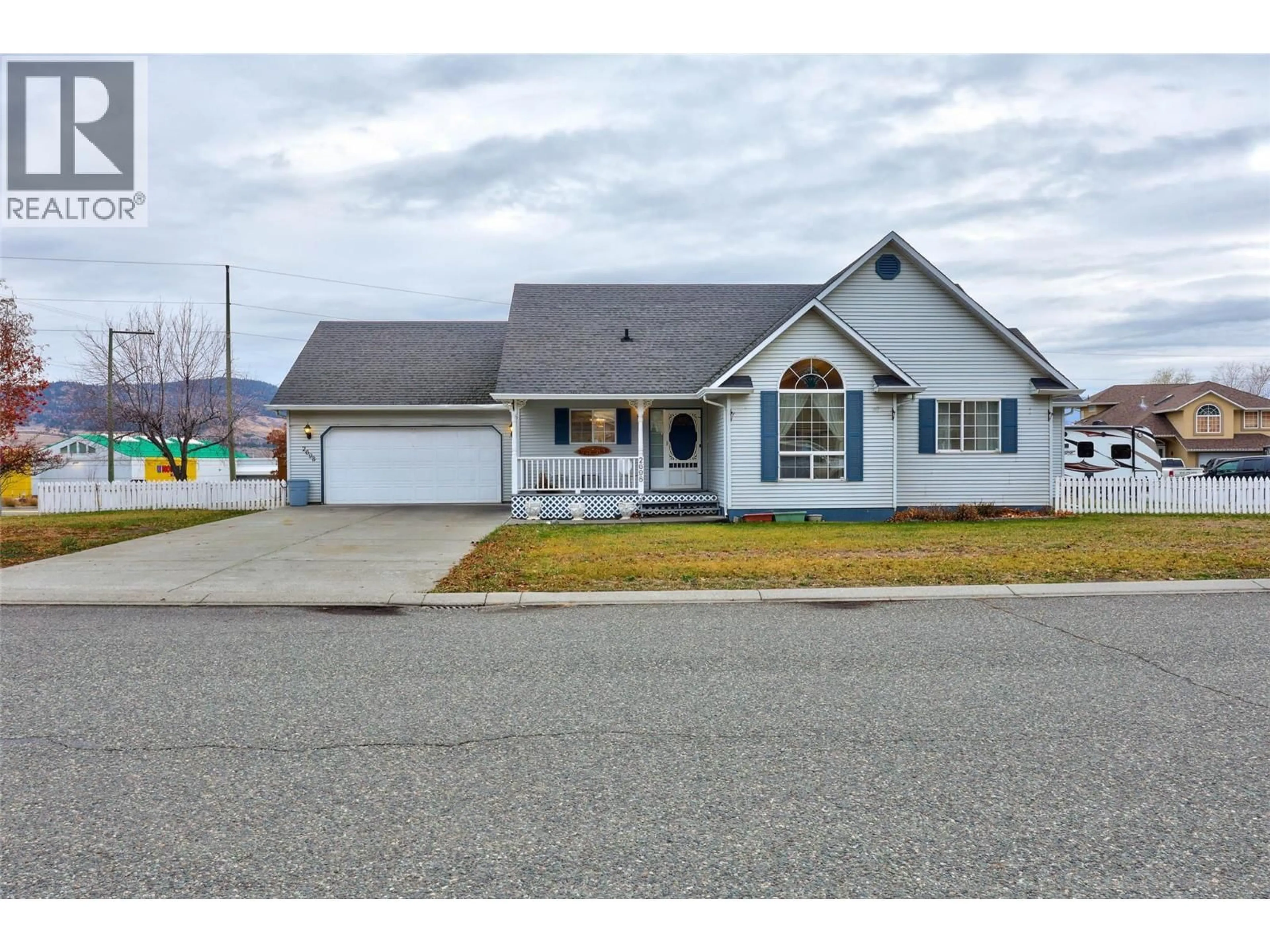 Home with vinyl exterior material, street for 2698 FORKSDALE COURT, Merritt British Columbia V1K1P8