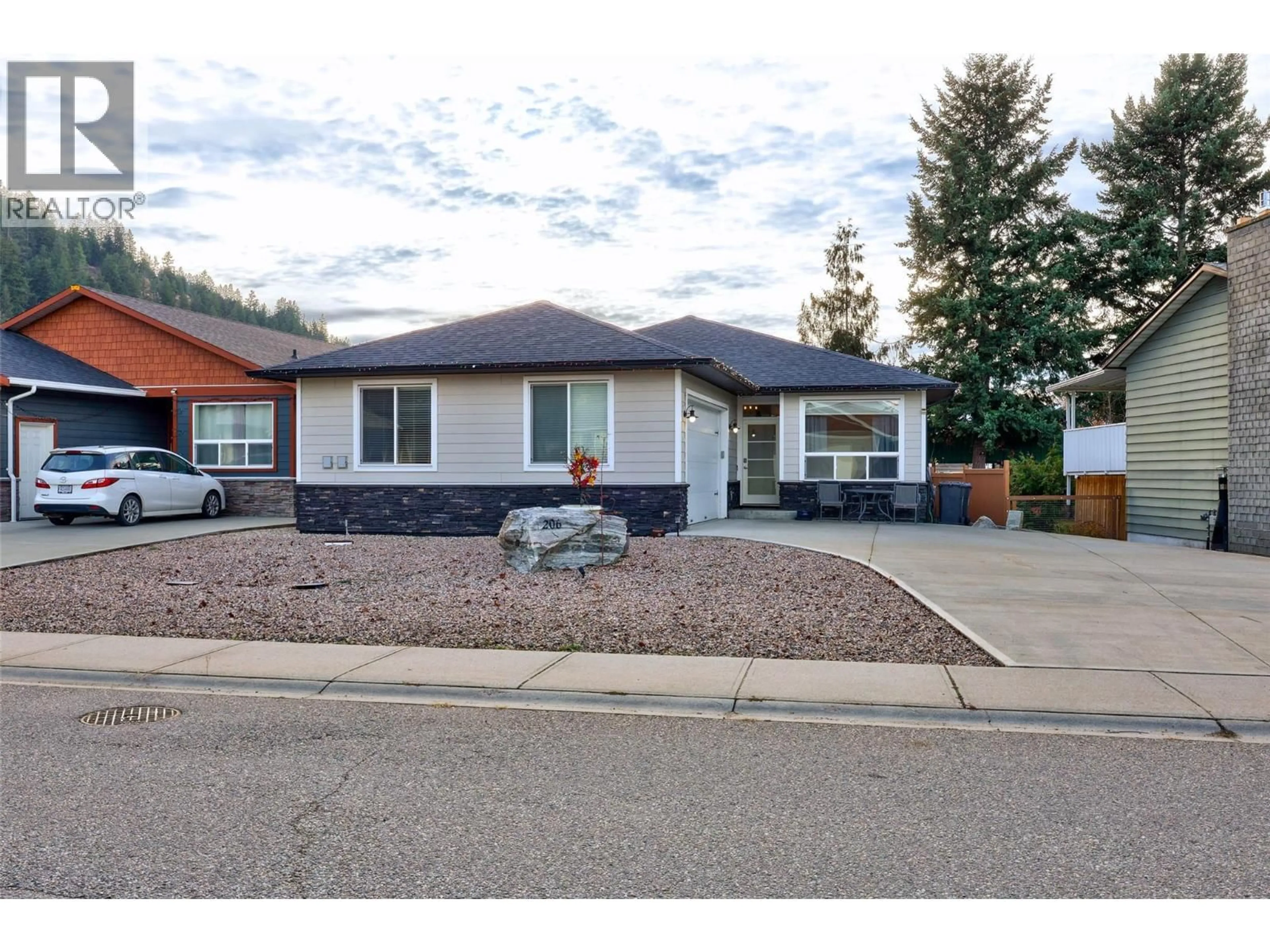 Home with brick exterior material, street for 206 ASH DRIVE, Chase British Columbia V0E1M0