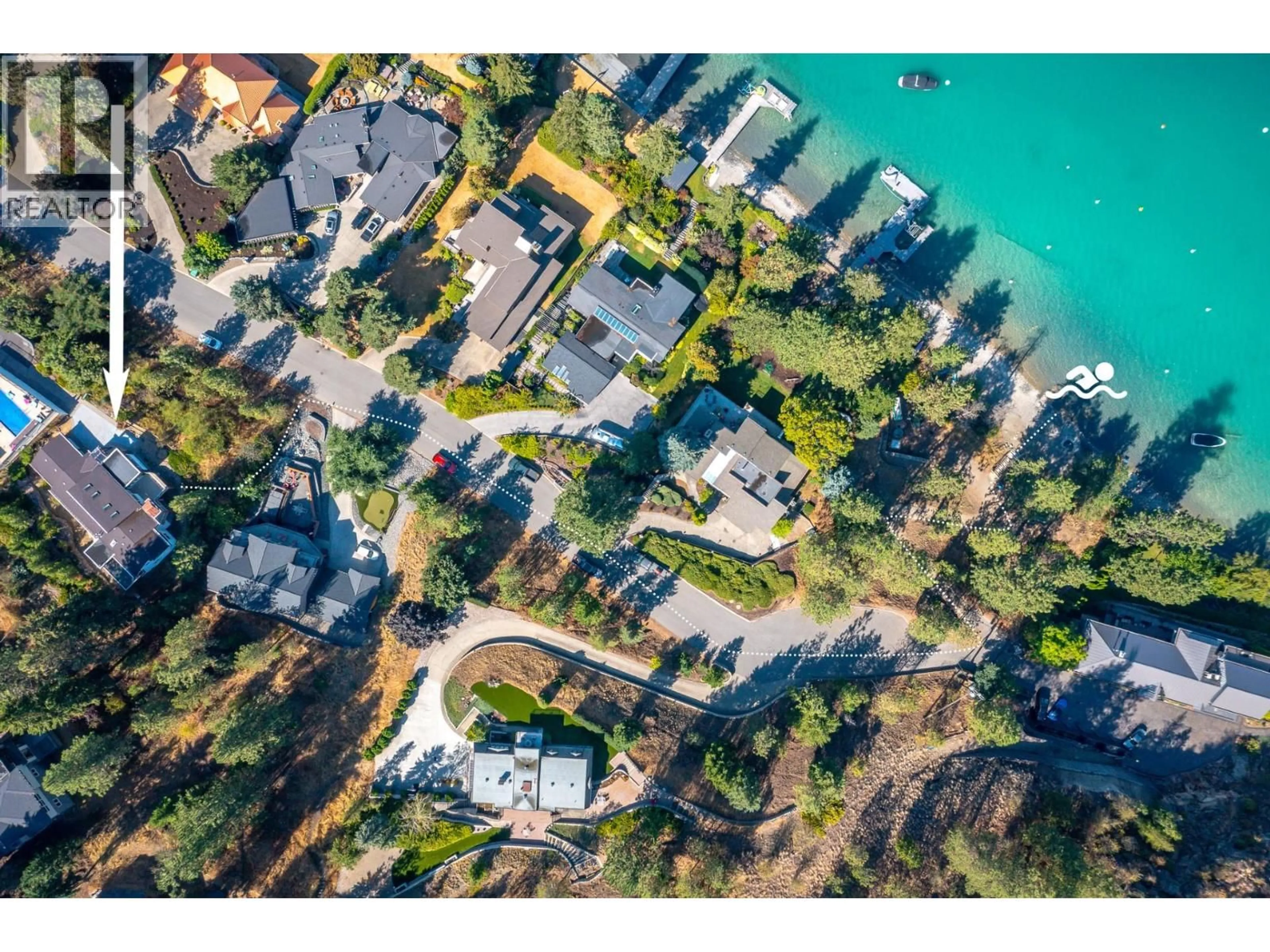 A pic from outside/outdoor area/front of a property/back of a property/a pic from drone, water/lake/river/ocean view for 14175 TAMARACK DRIVE, Coldstream British Columbia V1B2E1