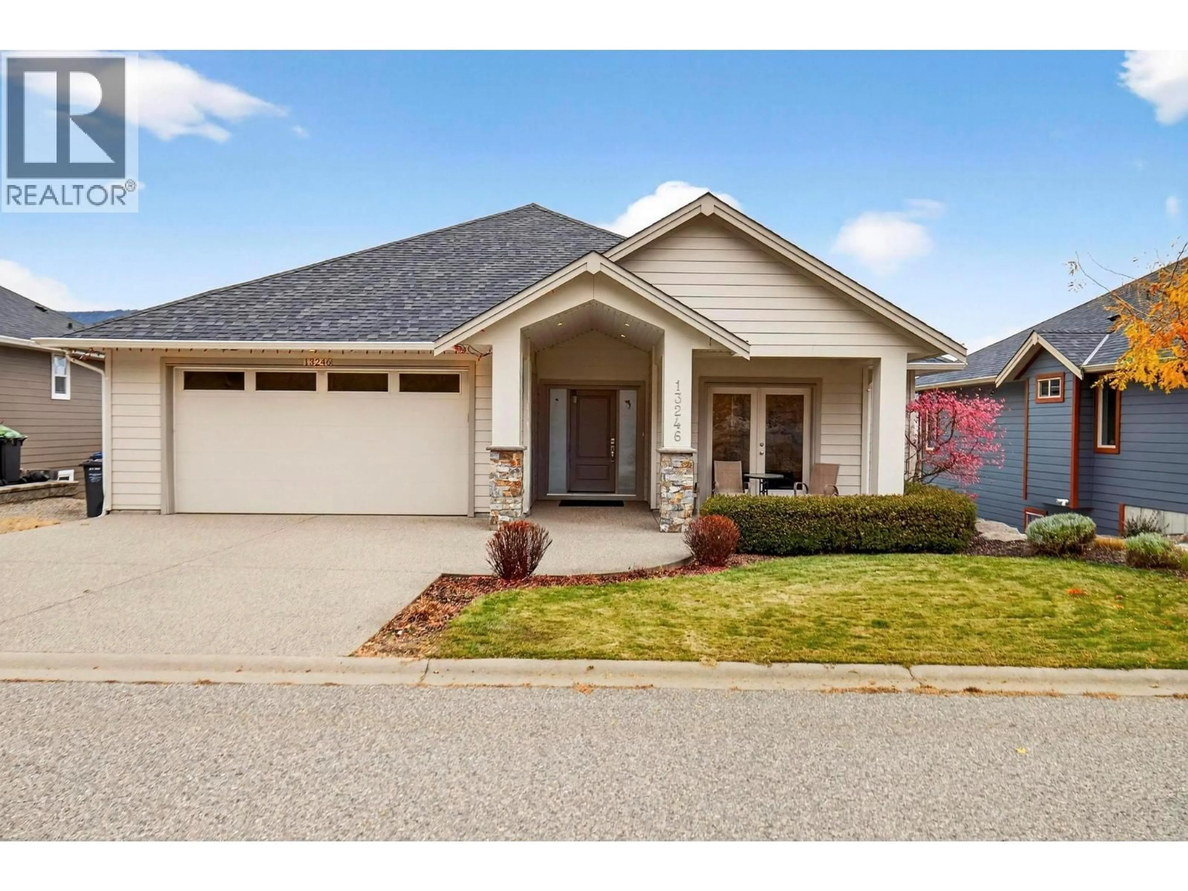 Home with vinyl exterior material, street for 13246 LAKE HILL DRIVE, Lake Country British Columbia V4V2R2