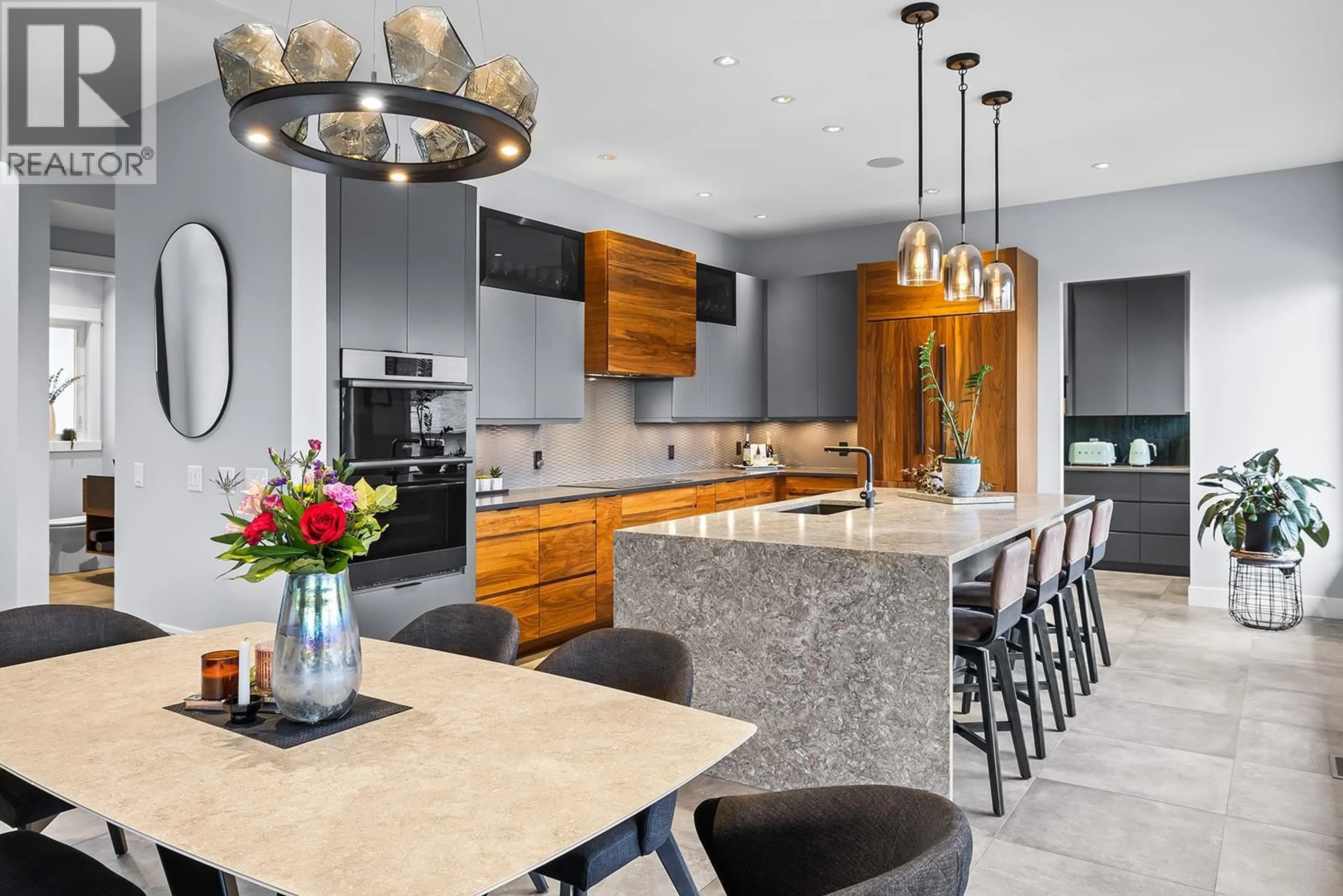 Contemporary kitchen, ceramic/tile floor for 720 TURNER ROAD, Kelowna British Columbia V1W2K8