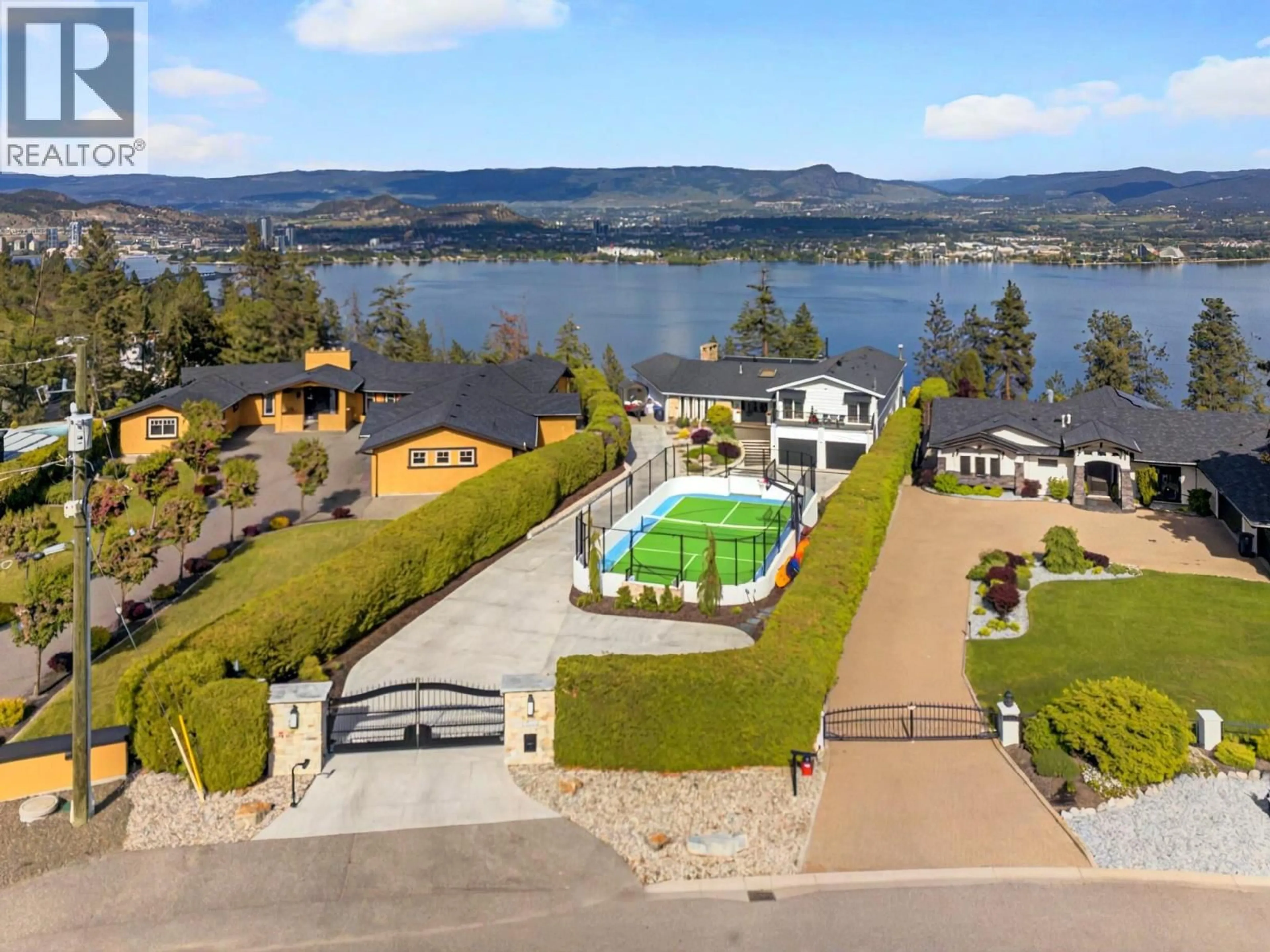 A pic from outside/outdoor area/front of a property/back of a property/a pic from drone, water/lake/river/ocean view for 2519 HILLSBOROUGH ROAD, West Kelowna British Columbia V1Z3E8