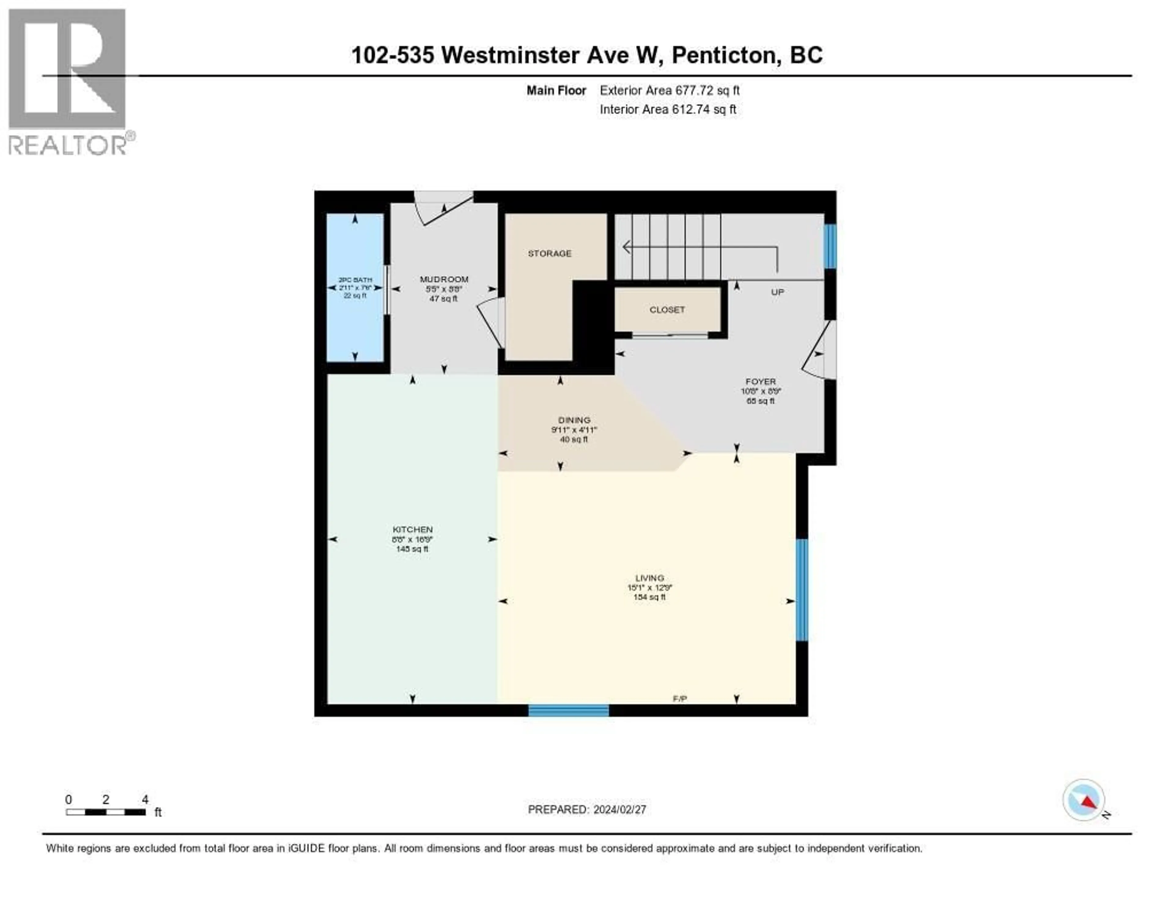 Floor plan for 102 - 535 WESTMINSTER AVENUE WEST, Penticton British Columbia V2A1K4