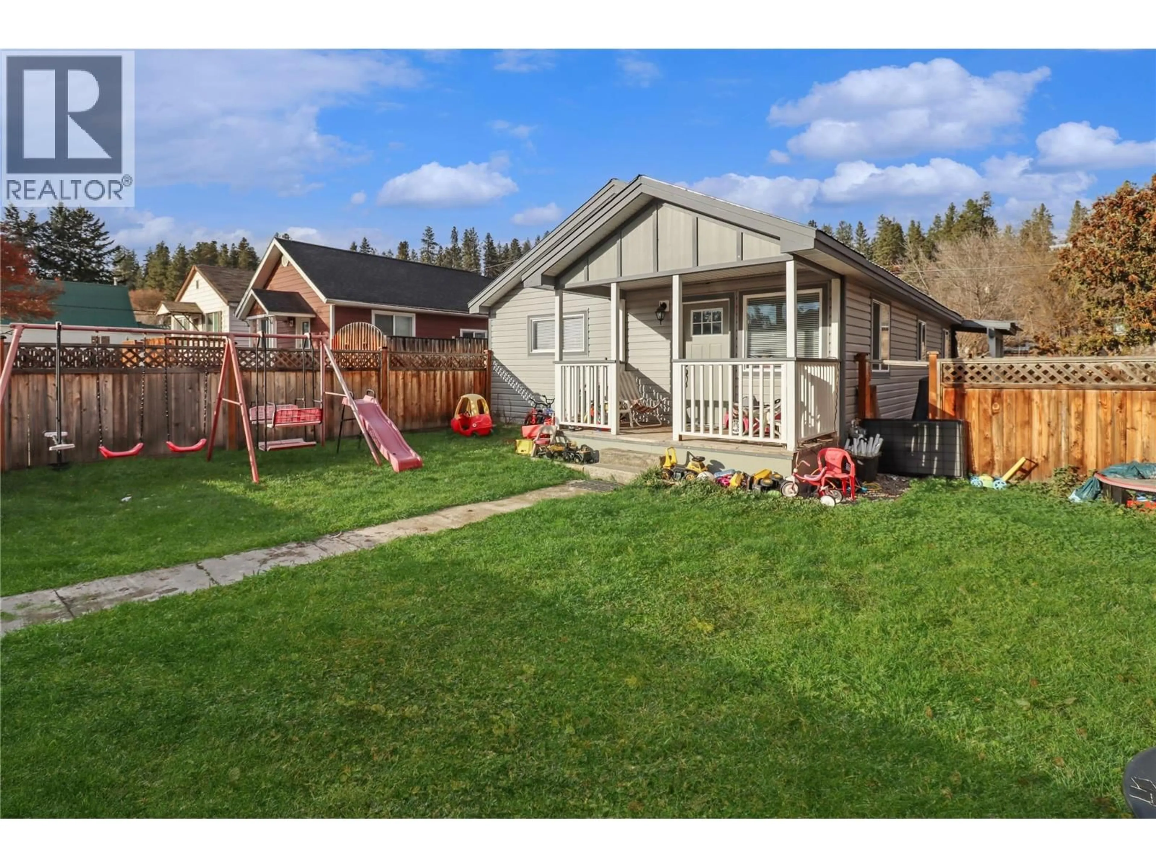 A pic from outside/outdoor area/front of a property/back of a property/a pic from drone, mountain view for 207 ANGELA AVENUE, Princeton British Columbia V0X1W0