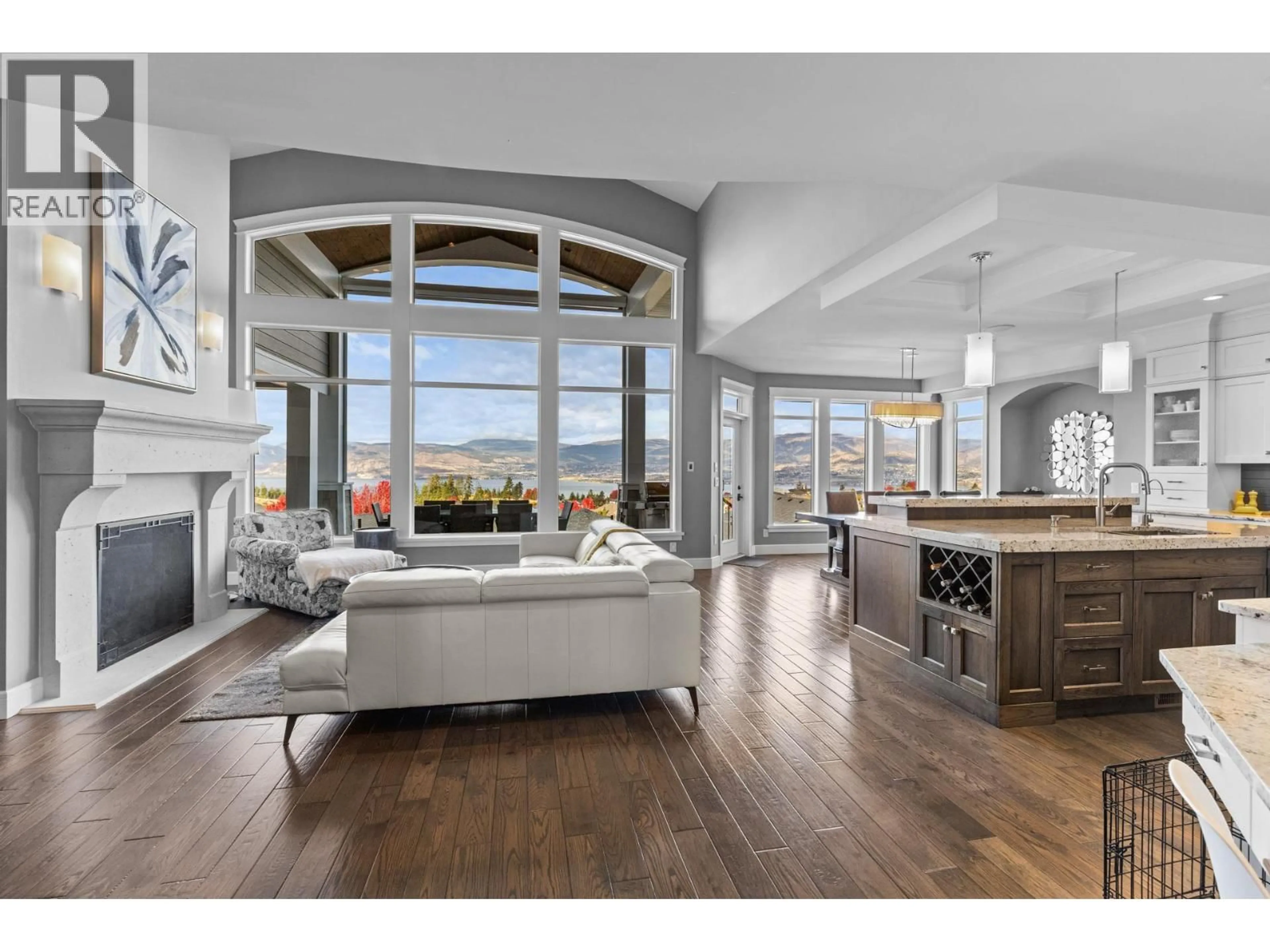 Open concept kitchen, wood/laminate floor for 388 RINDLE COURT, Kelowna British Columbia V1W5G5