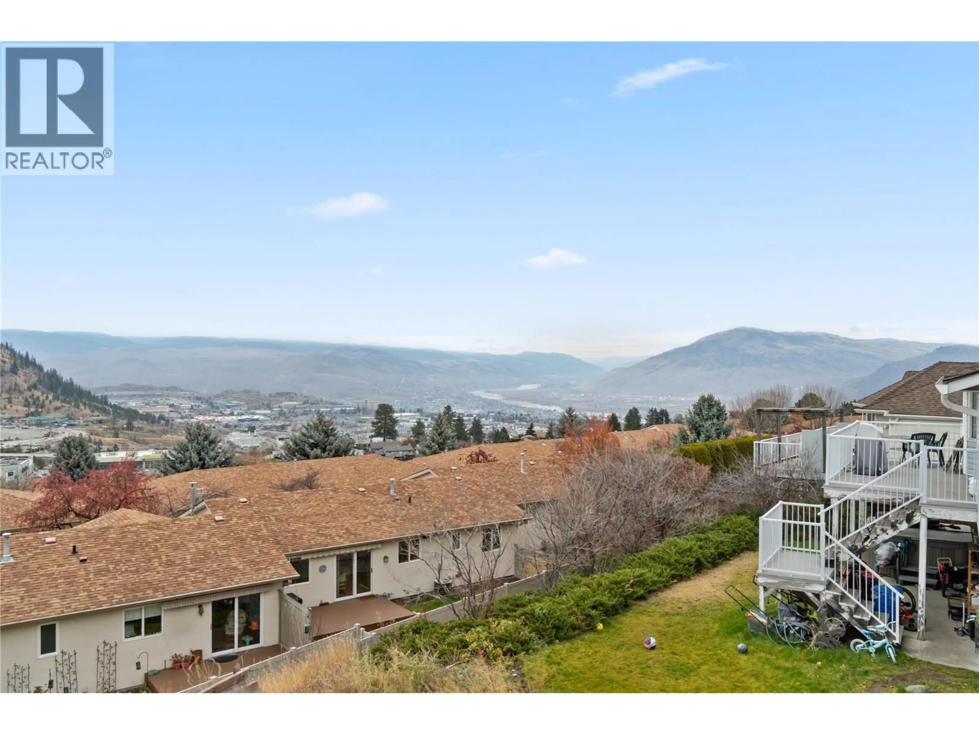 A pic from outside/outdoor area/front of a property/back of a property/a pic from drone, mountain view for 1976 GLOAMING DRIVE, Kamloops British Columbia V1S1P8