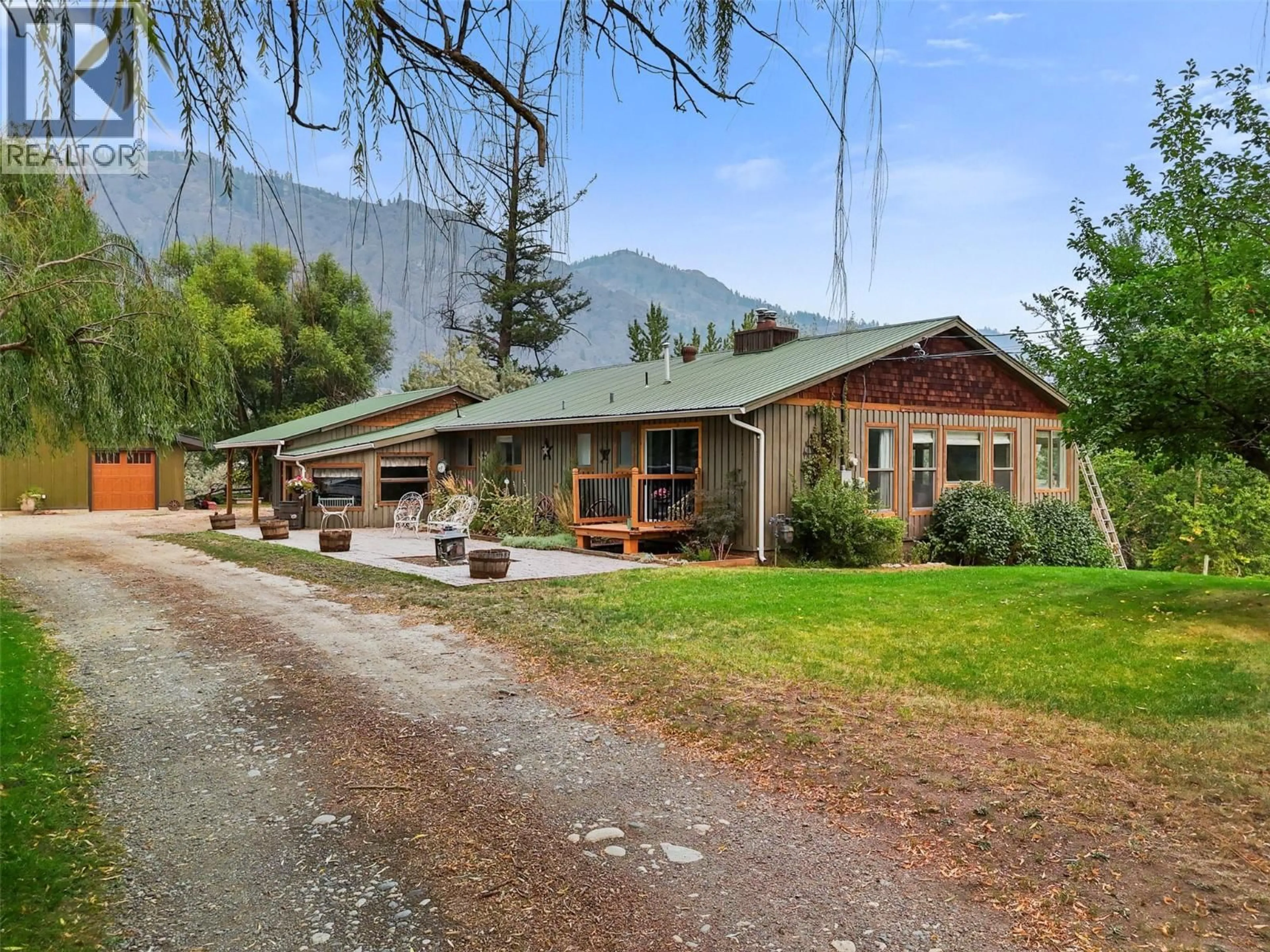 A pic from outside/outdoor area/front of a property/back of a property/a pic from drone, mountain view for 1580 MONTE CREEK ROAD, Kamloops British Columbia V0E2M0