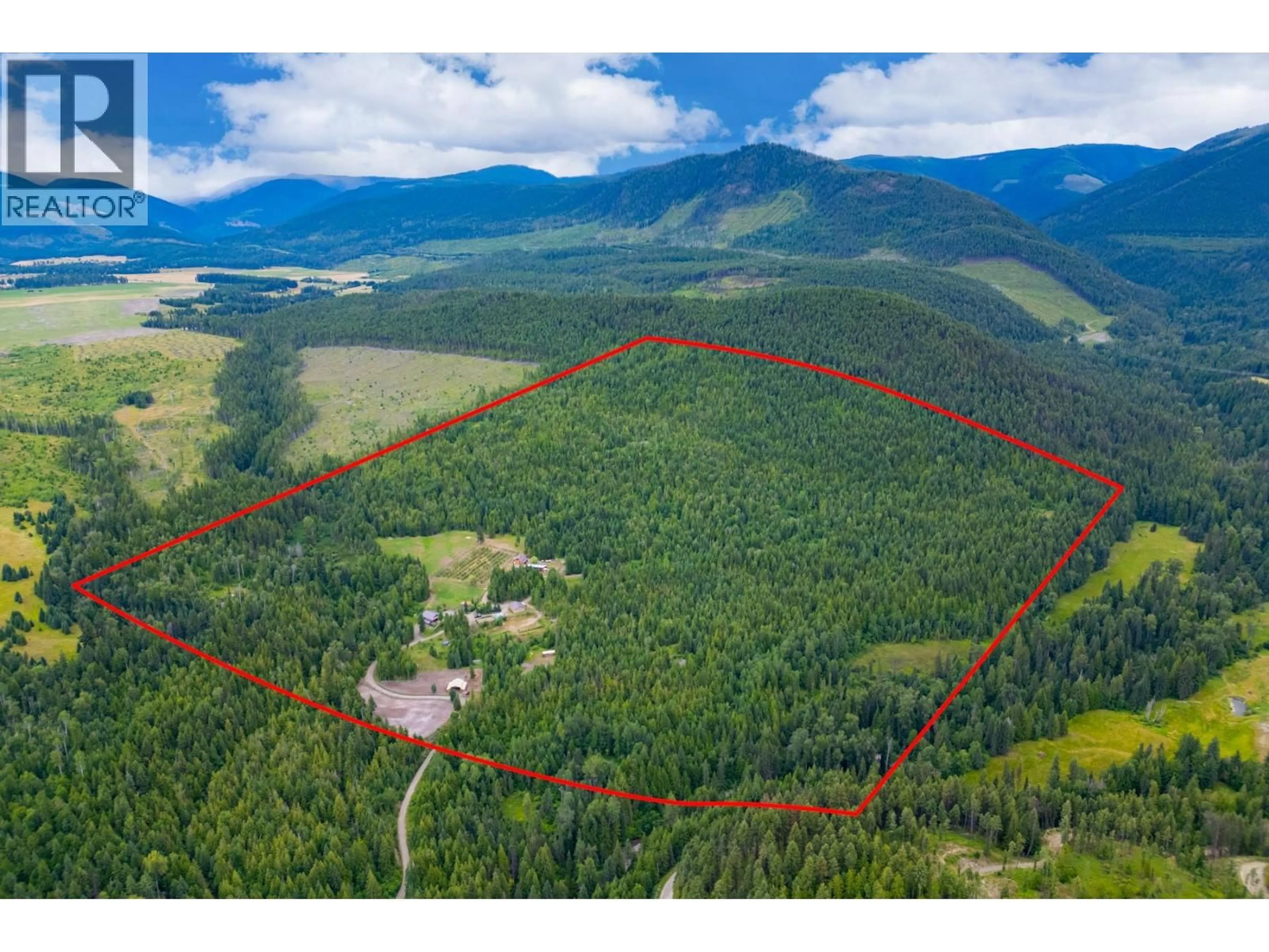 A pic from outside/outdoor area/front of a property/back of a property/a pic from drone, mountain view for 380 RICHLANDS ROAD, Cherryville British Columbia V0E2G1