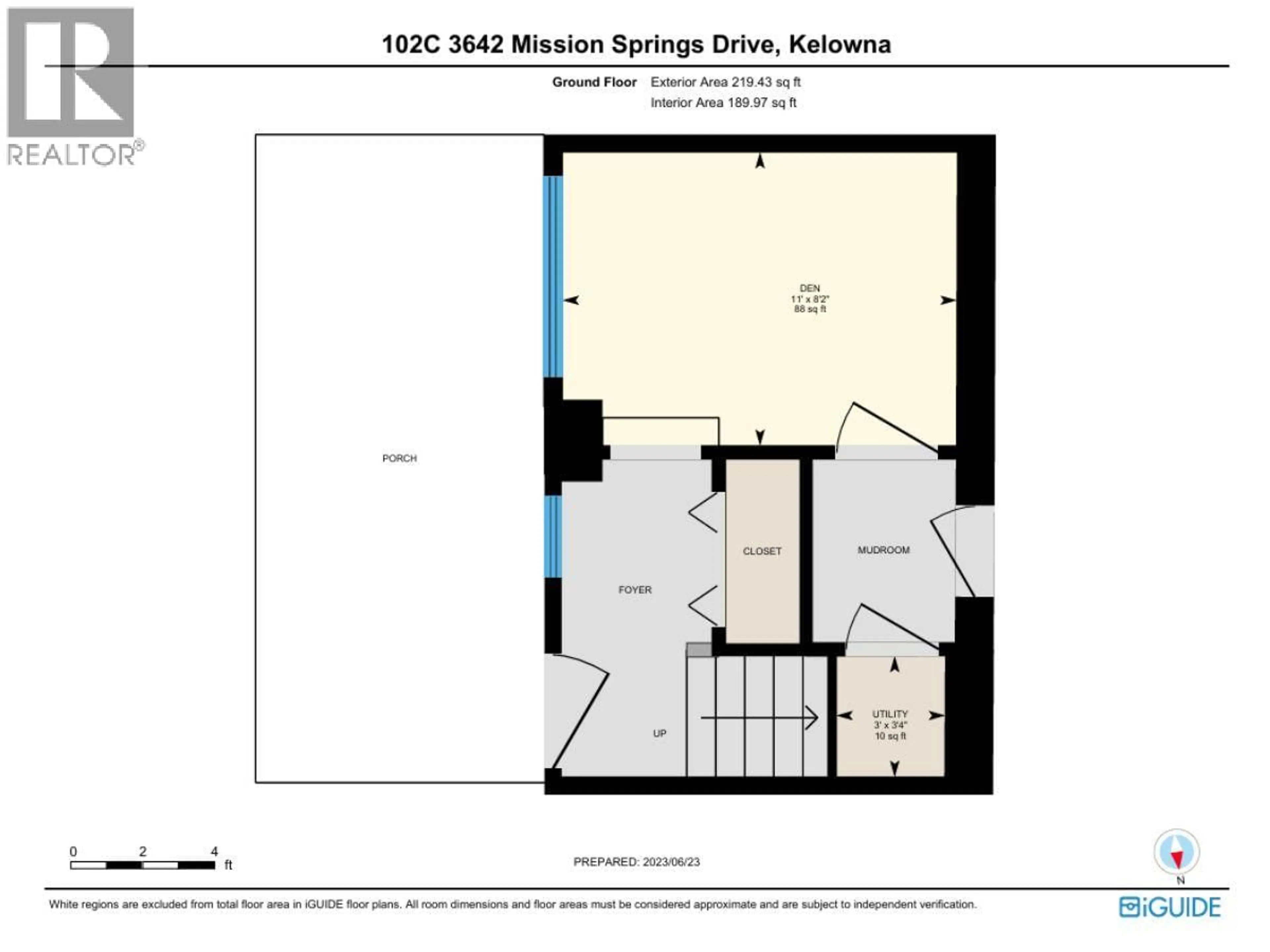 Floor plan for 102C - 3642 MISSION SPRINGS DRIVE, Kelowna British Columbia V1W0E1