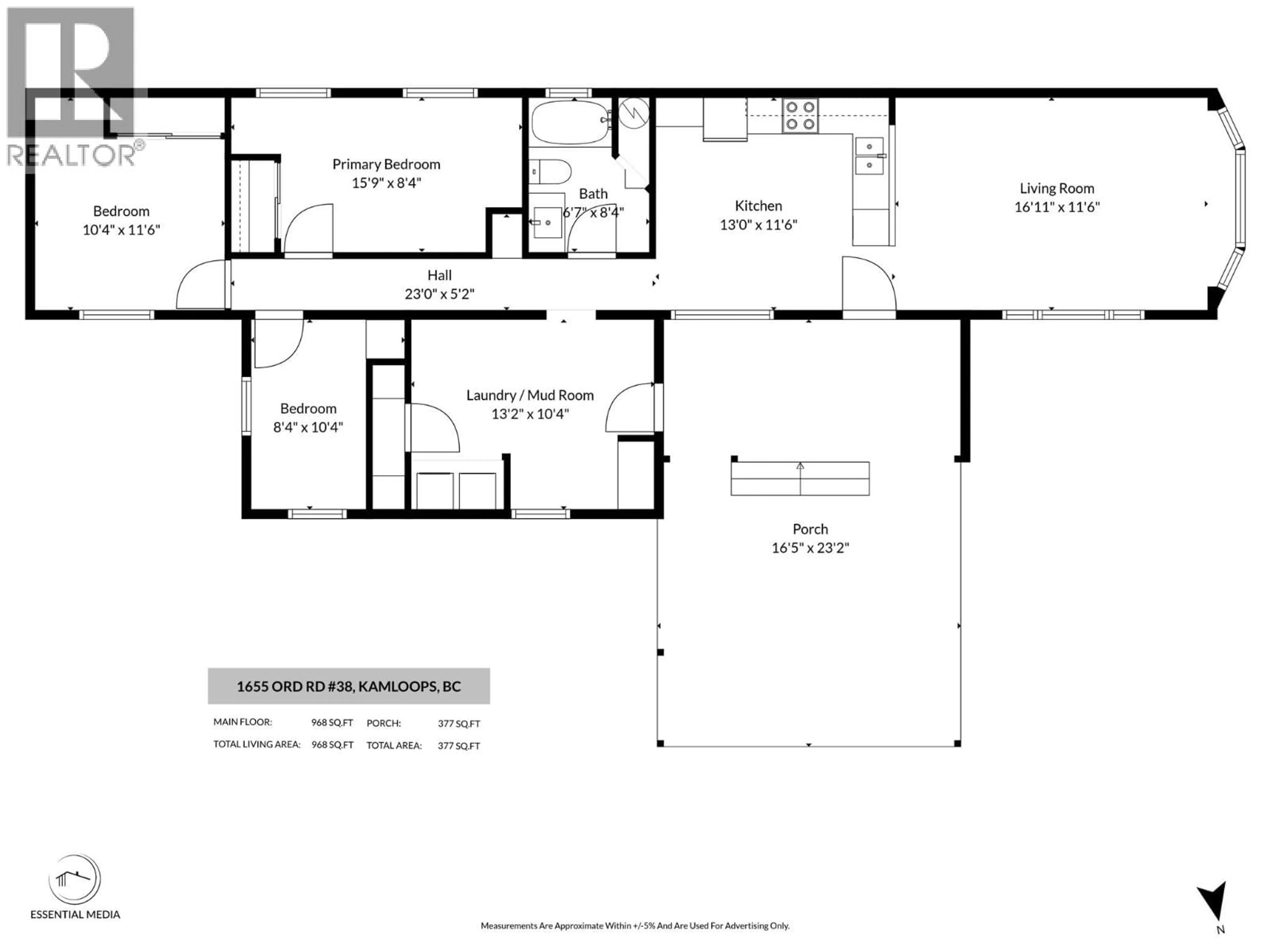 Floor plan for 38 - 1655 ORD ROAD, Kamloops British Columbia V2B7V6