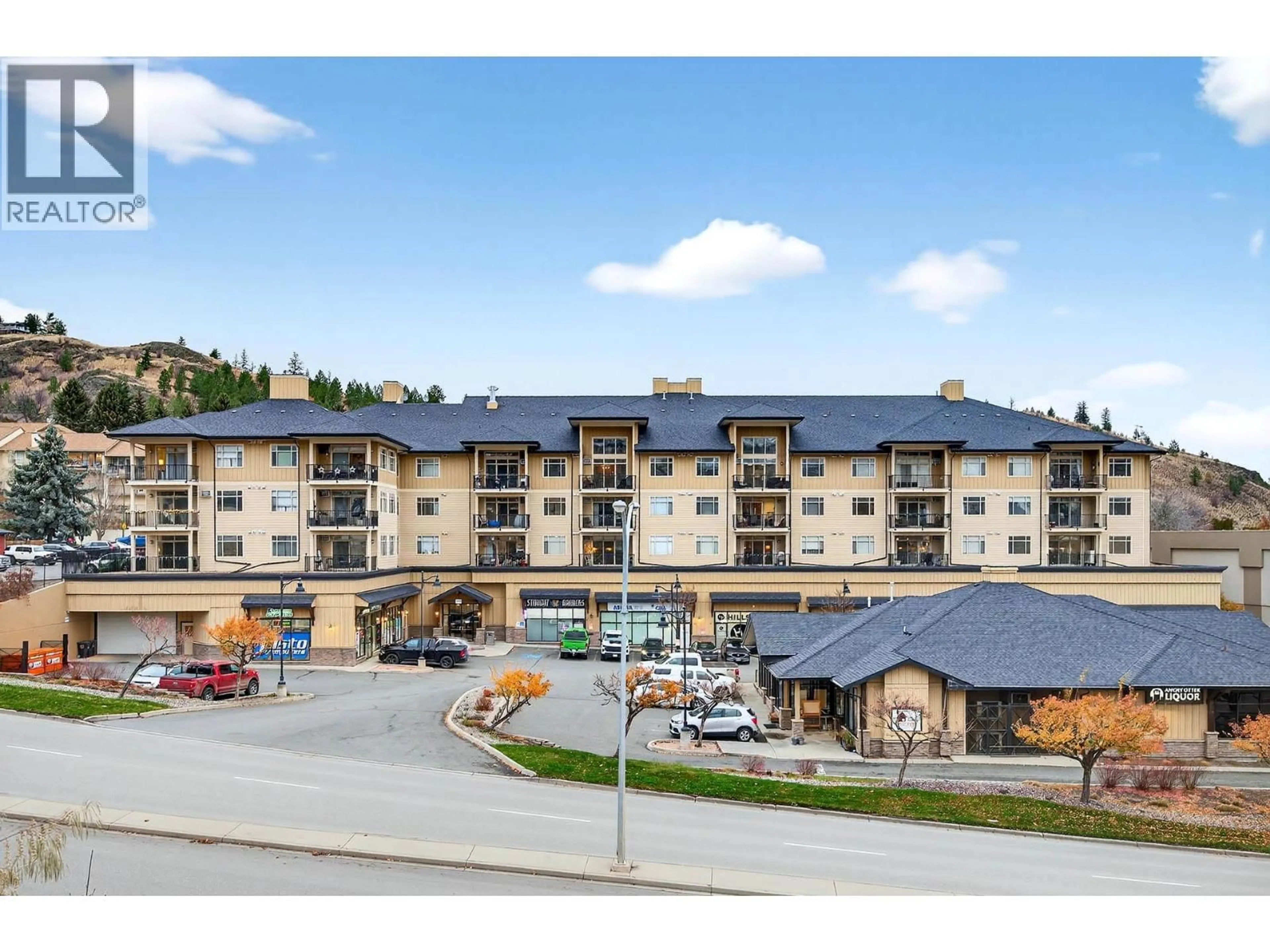 A pic from outside/outdoor area/front of a property/back of a property/a pic from drone, mountain view for 101 - 1390 HILLSIDE DRIVE, Kamloops British Columbia V2E0A6