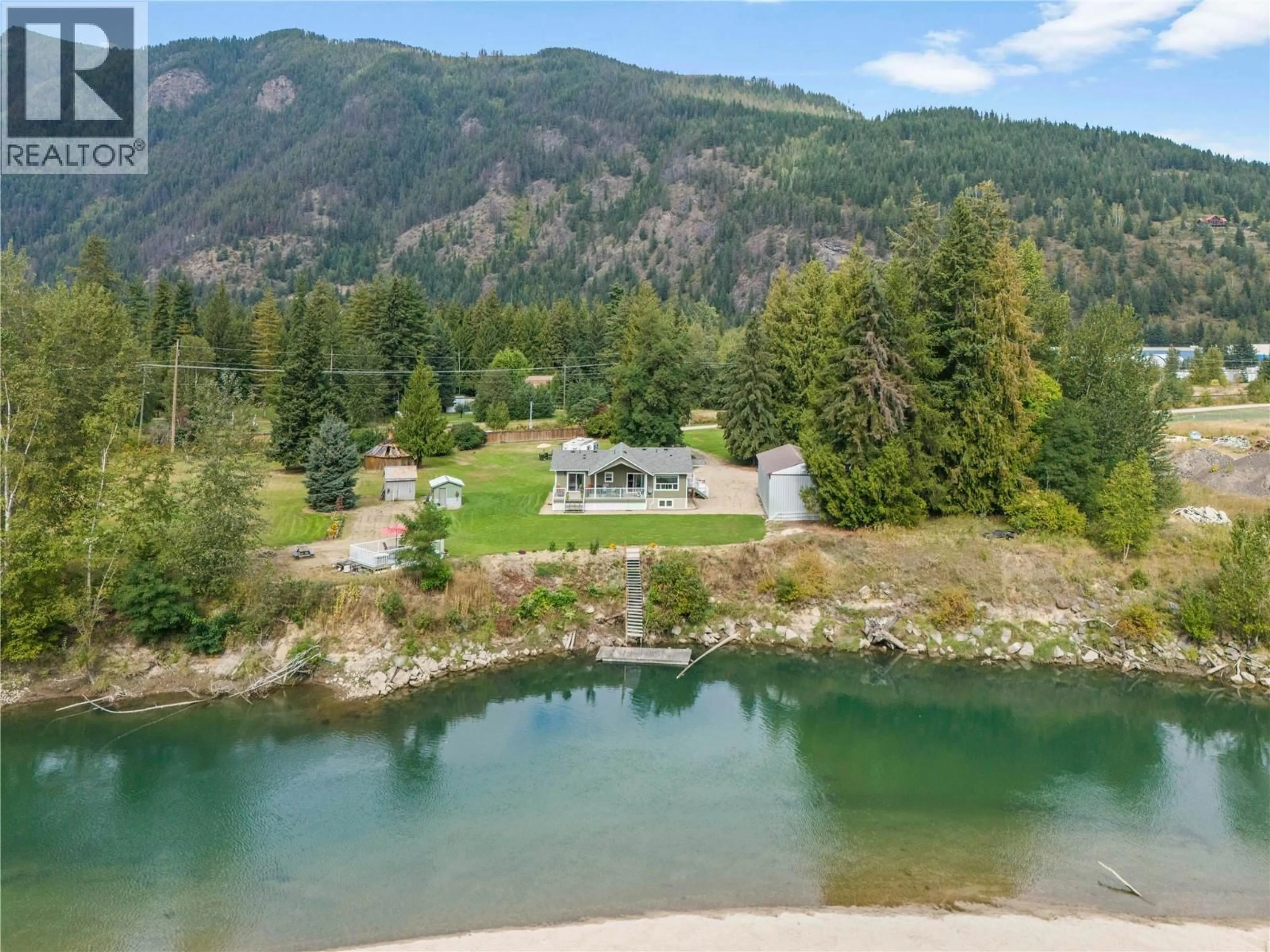 A pic from outside/outdoor area/front of a property/back of a property/a pic from drone, water/lake/river/ocean view for 421 HILLIER ROAD, Sicamous British Columbia V0E2V0