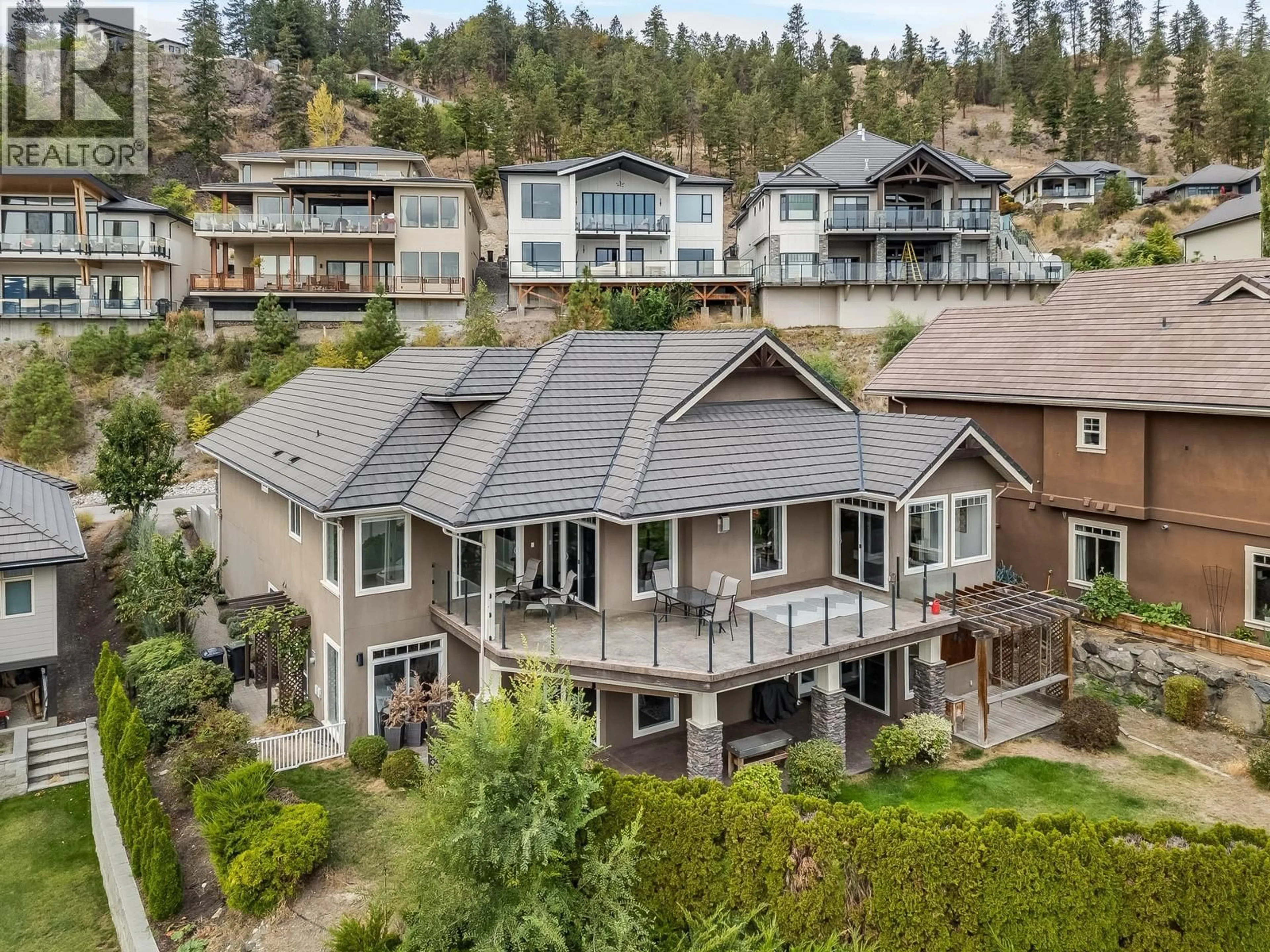 A pic from outside/outdoor area/front of a property/back of a property/a pic from drone, water/lake/river/ocean view for 2584 LUCINDE ROAD, West Kelowna British Columbia V1Z4B1