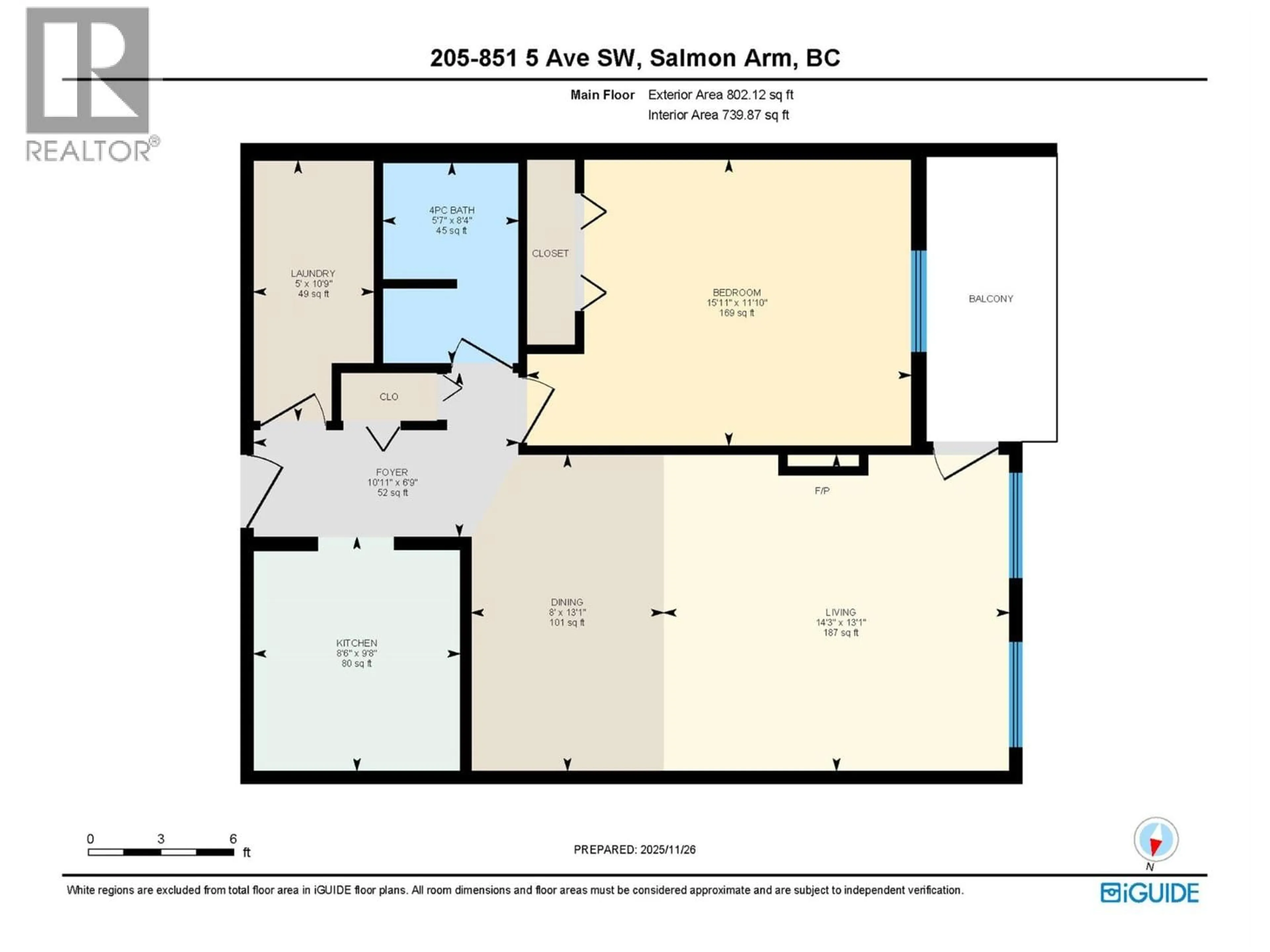 Floor plan for 205 - 851 5 AVENUE SOUTHWEST, Salmon Arm British Columbia V1E1K2
