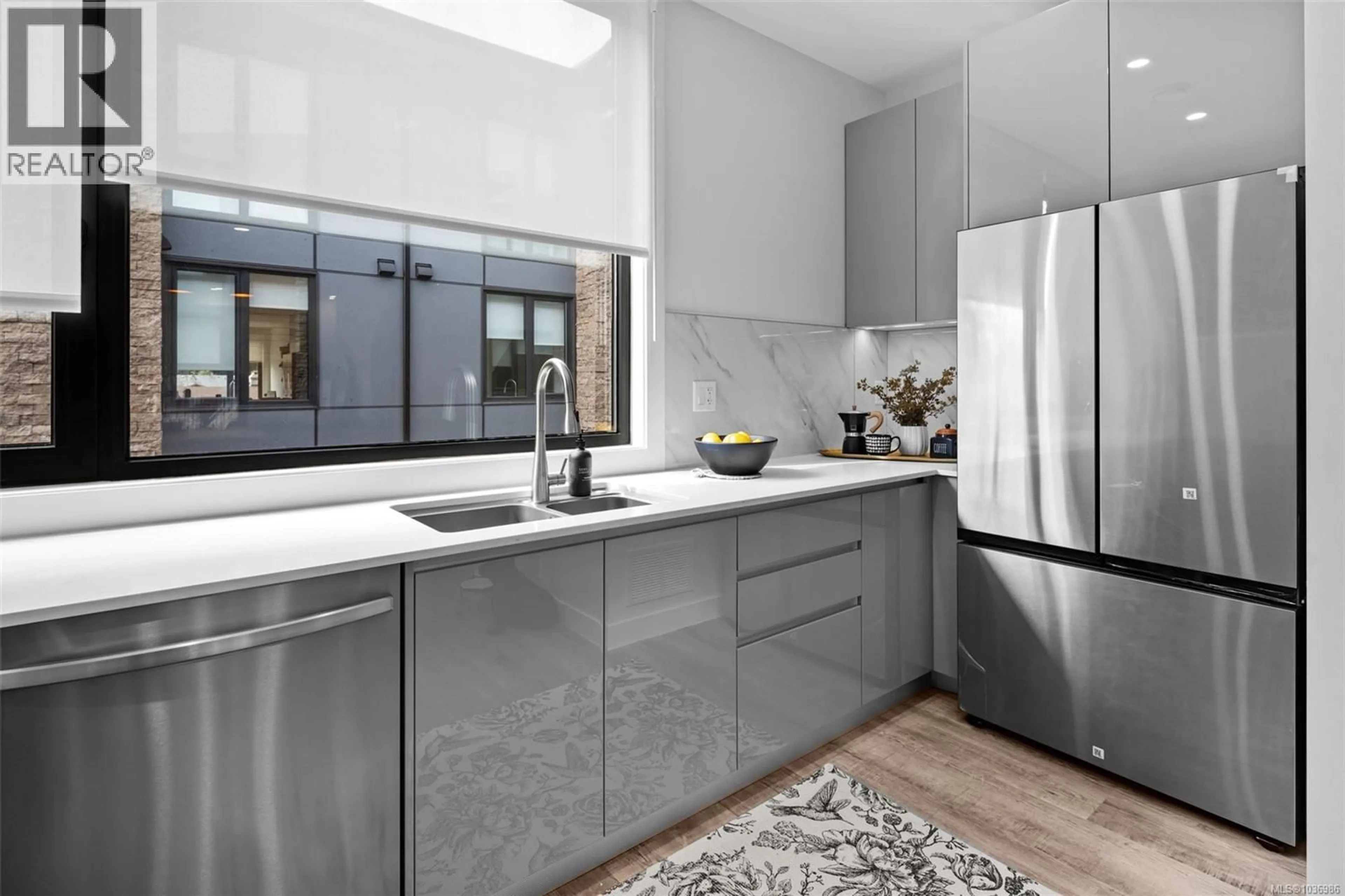 Contemporary kitchen, ceramic/tile floor for 122 - 916 ORONO AVENUE, Langford British Columbia V9B2T9