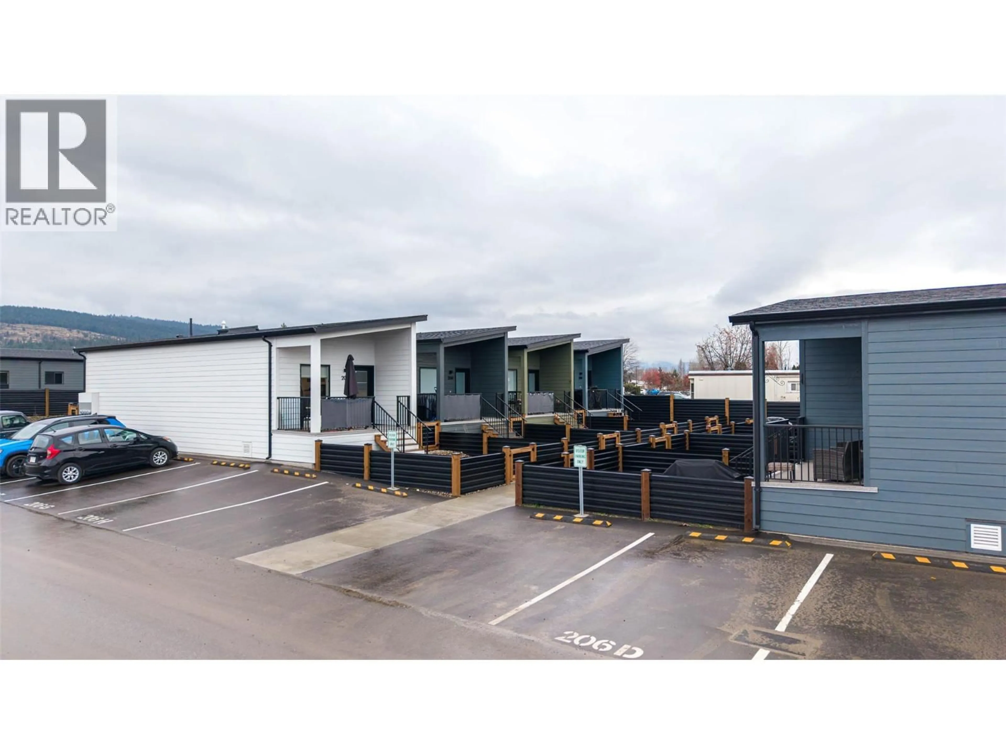 A pic from outside/outdoor area/front of a property/back of a property/a pic from drone, street for 206E - 8900 JIM BAILEY ROAD, Kelowna British Columbia V4V1E8