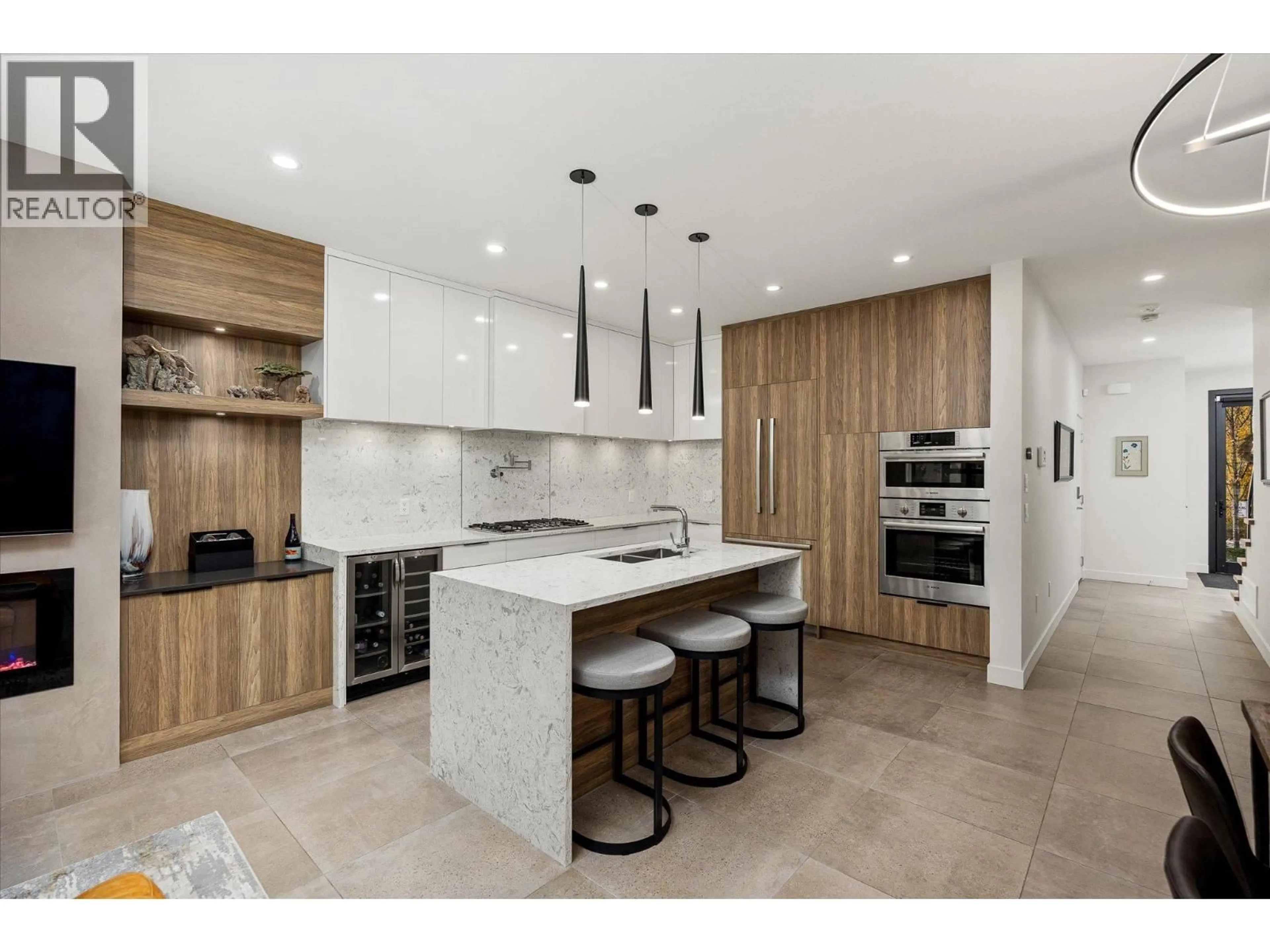 Contemporary kitchen, ceramic/tile floor for 2 - 525 MCCLURE ROAD, Kelowna British Columbia V1W1K9