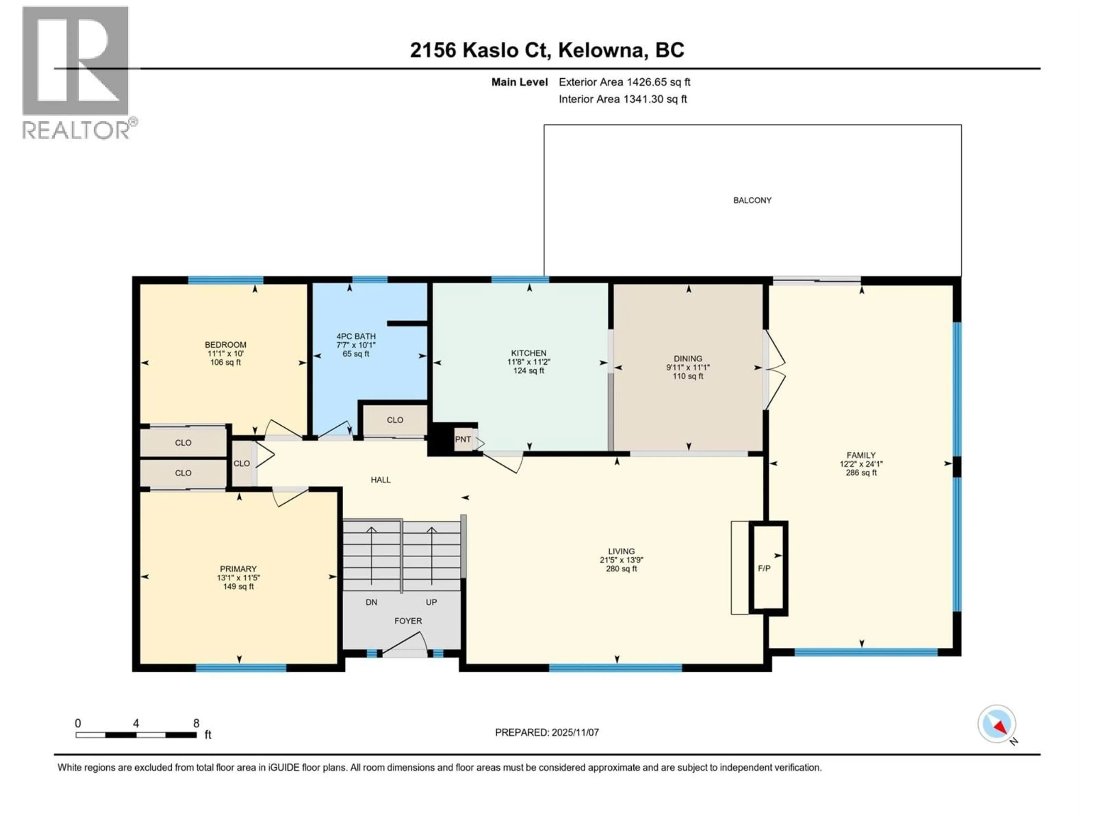 Floor plan for 2156 KASLO COURT, Kelowna British Columbia V1Y8C1