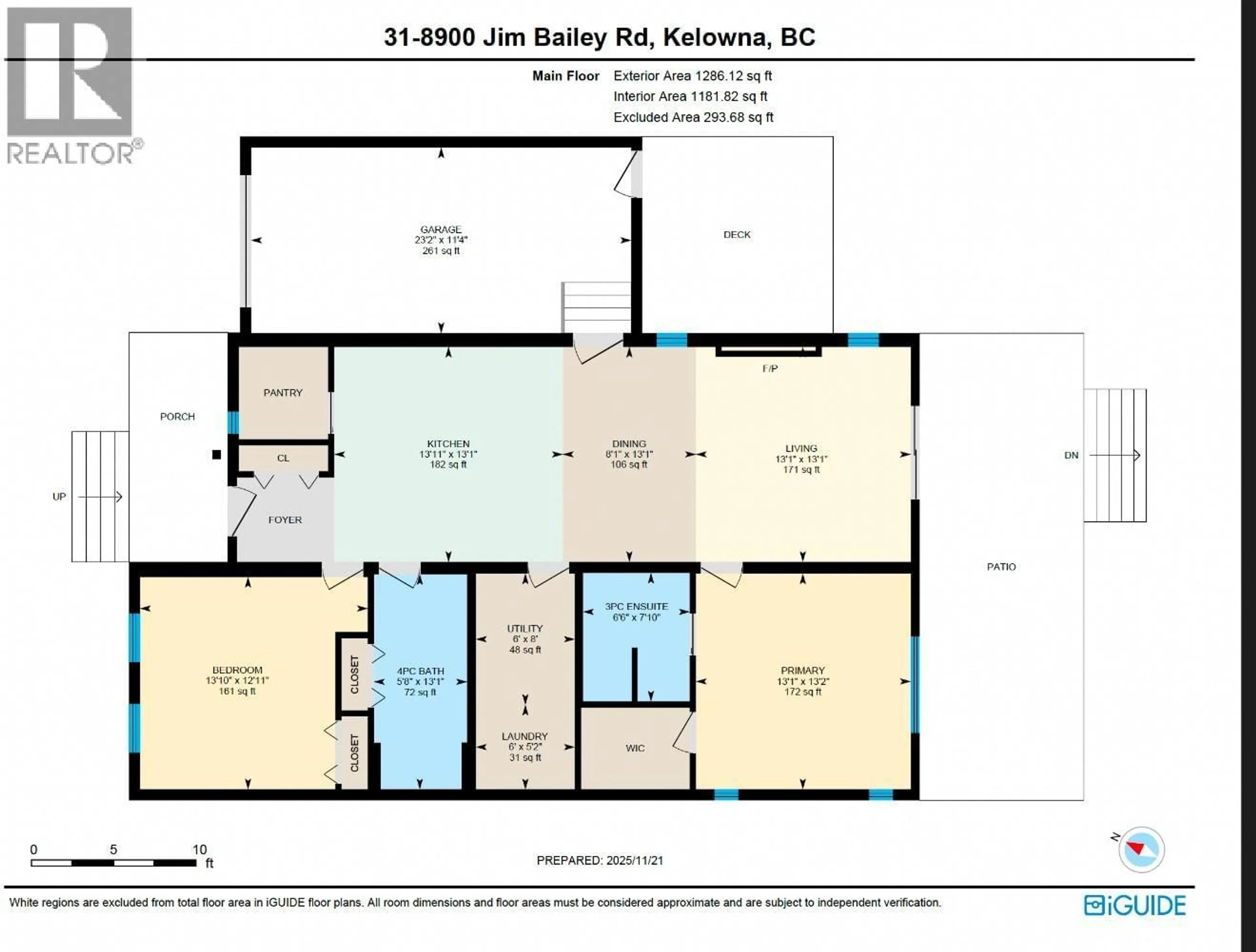 Floor plan for 31 - 8900 JIM BAILEY ROAD, Kelowna British Columbia V4V0B5