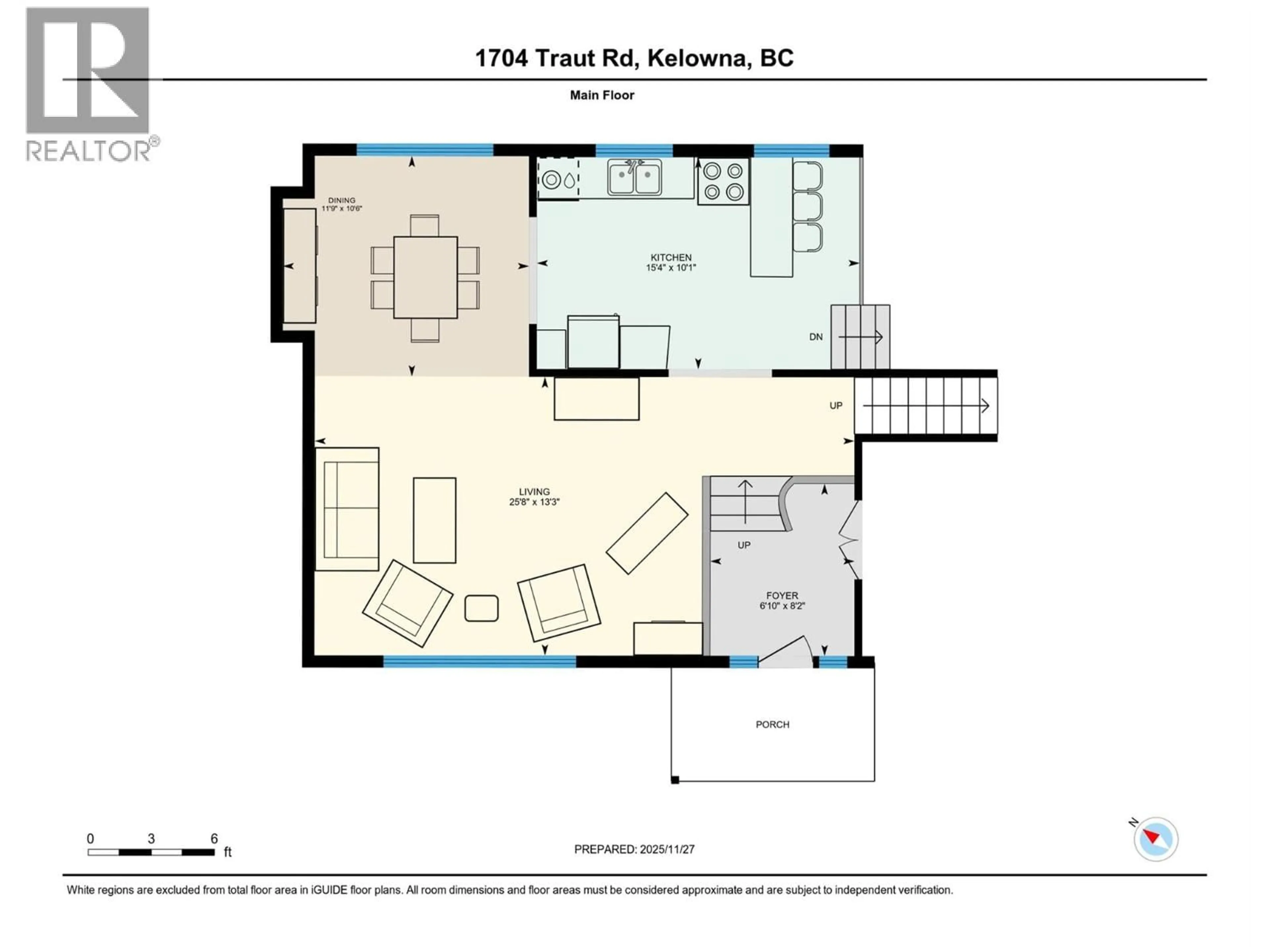 Floor plan for 1704 TRAUT ROAD, Kelowna British Columbia V1P1E7