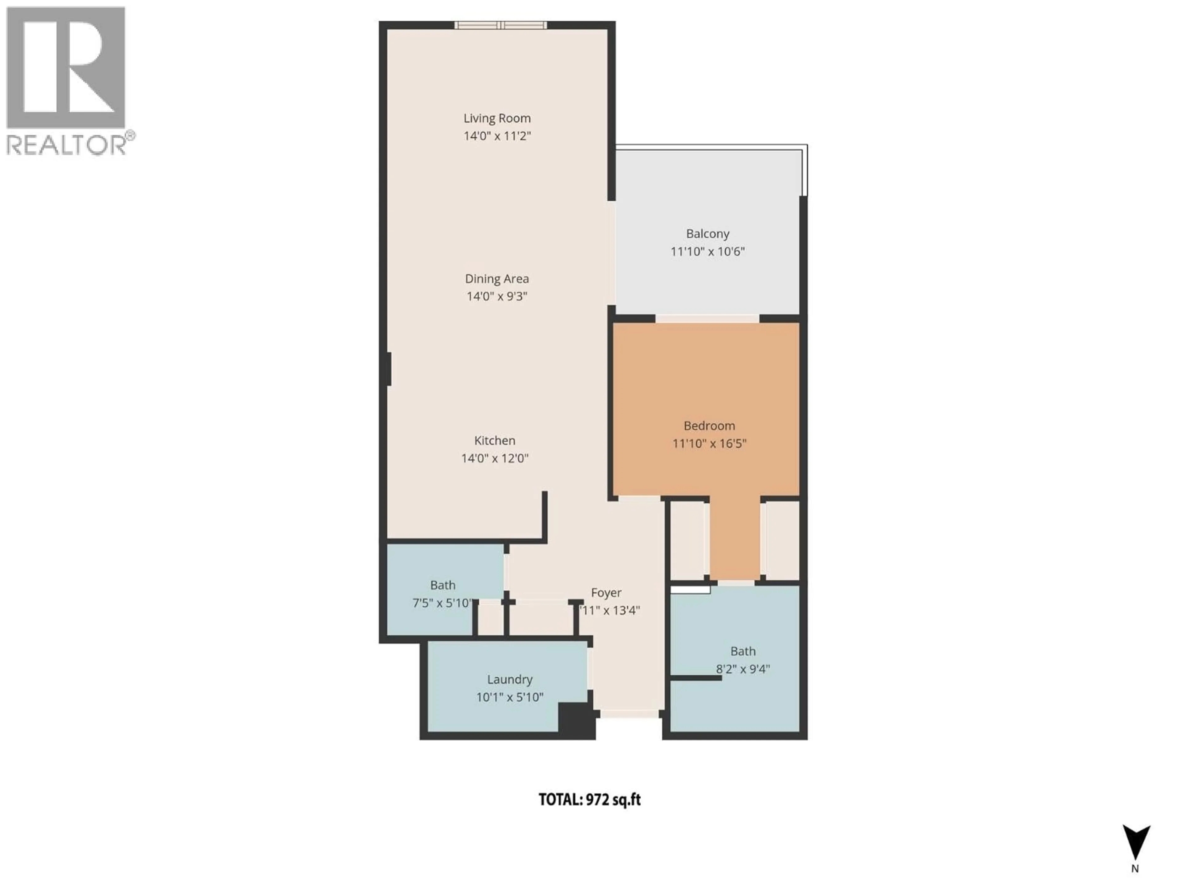 Floor plan for 303 - 457 WEST AVENUE, Kelowna British Columbia V1Y4Z3