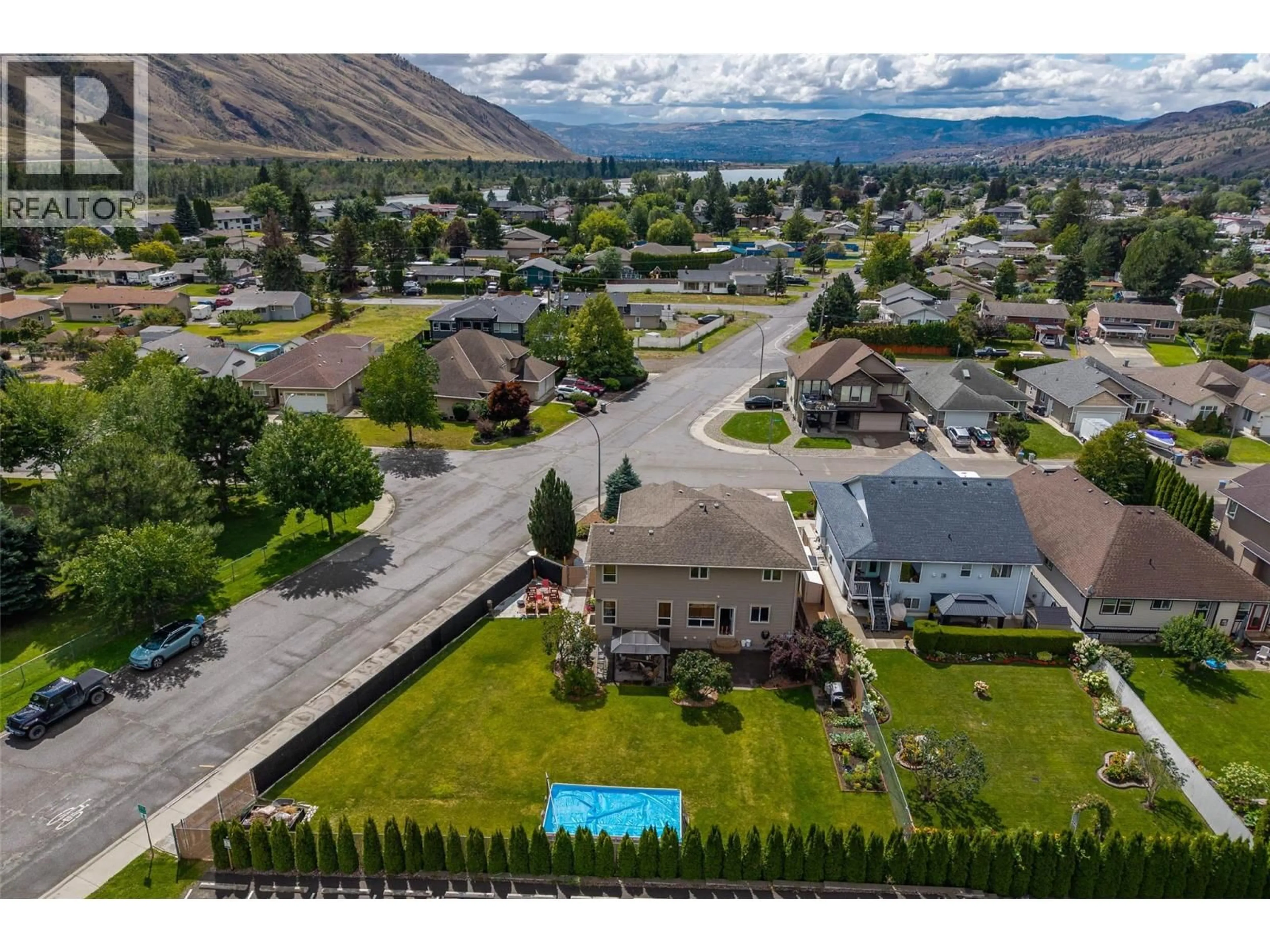 A pic from outside/outdoor area/front of a property/back of a property/a pic from drone, mountain view for 704 MCCURRACH ROAD, Kamloops British Columbia V2B0A3