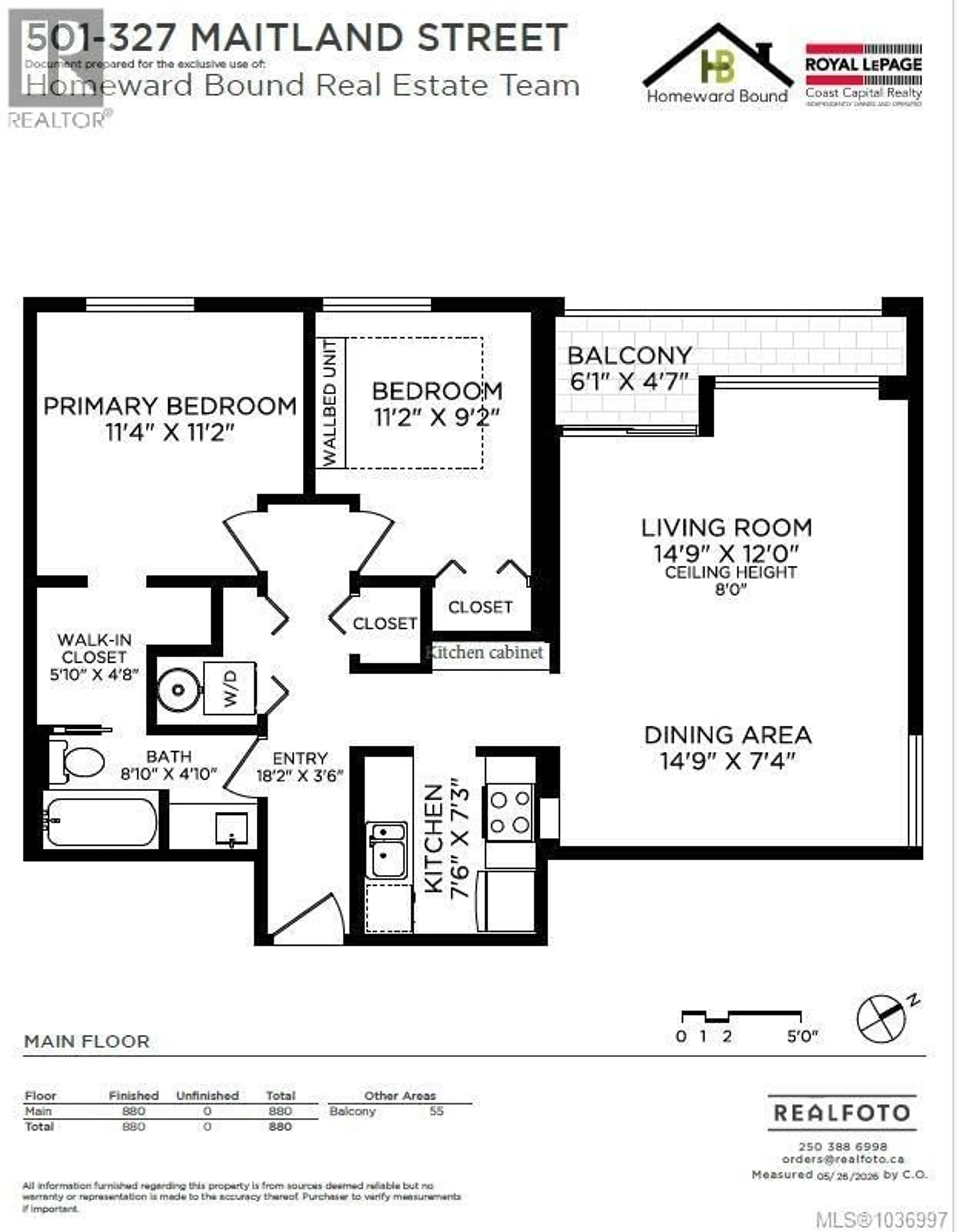 Floor plan for 501 - 327 MAITLAND STREET, Victoria British Columbia V9A7G7