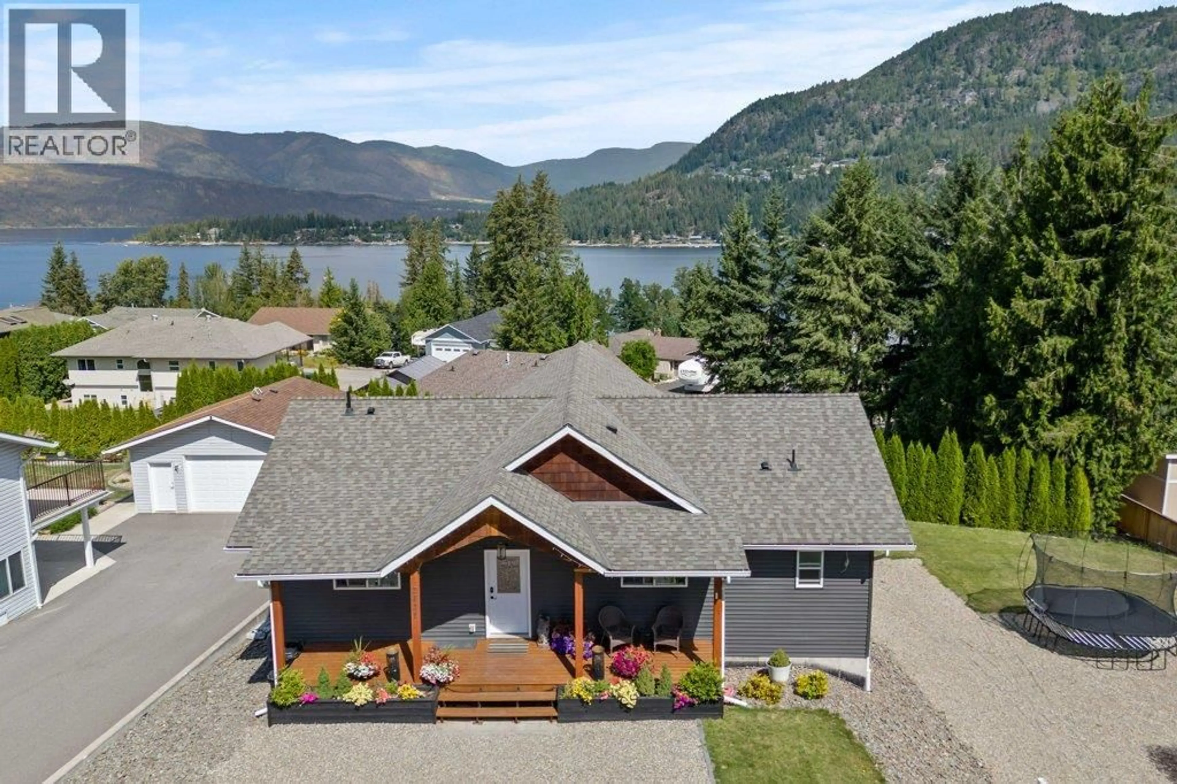 A pic from outside/outdoor area/front of a property/back of a property/a pic from drone, water/lake/river/ocean view for 2421 SUNRISE BOULEVARD, Blind Bay British Columbia V0E2W2