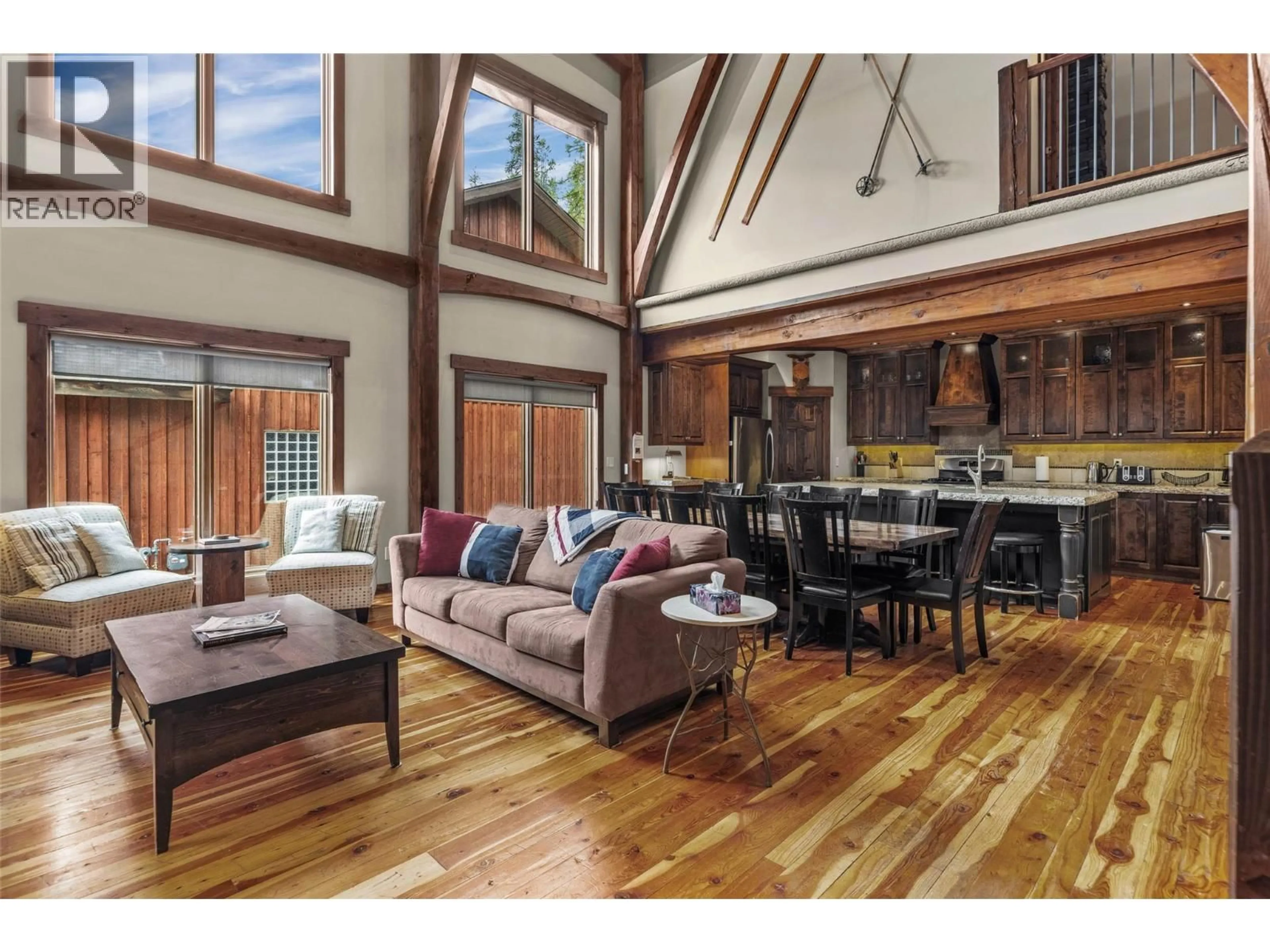 Living room with furniture, wood/laminate floor for 141 STEMWINDER DRIVE, Kimberley British Columbia V1A3E9