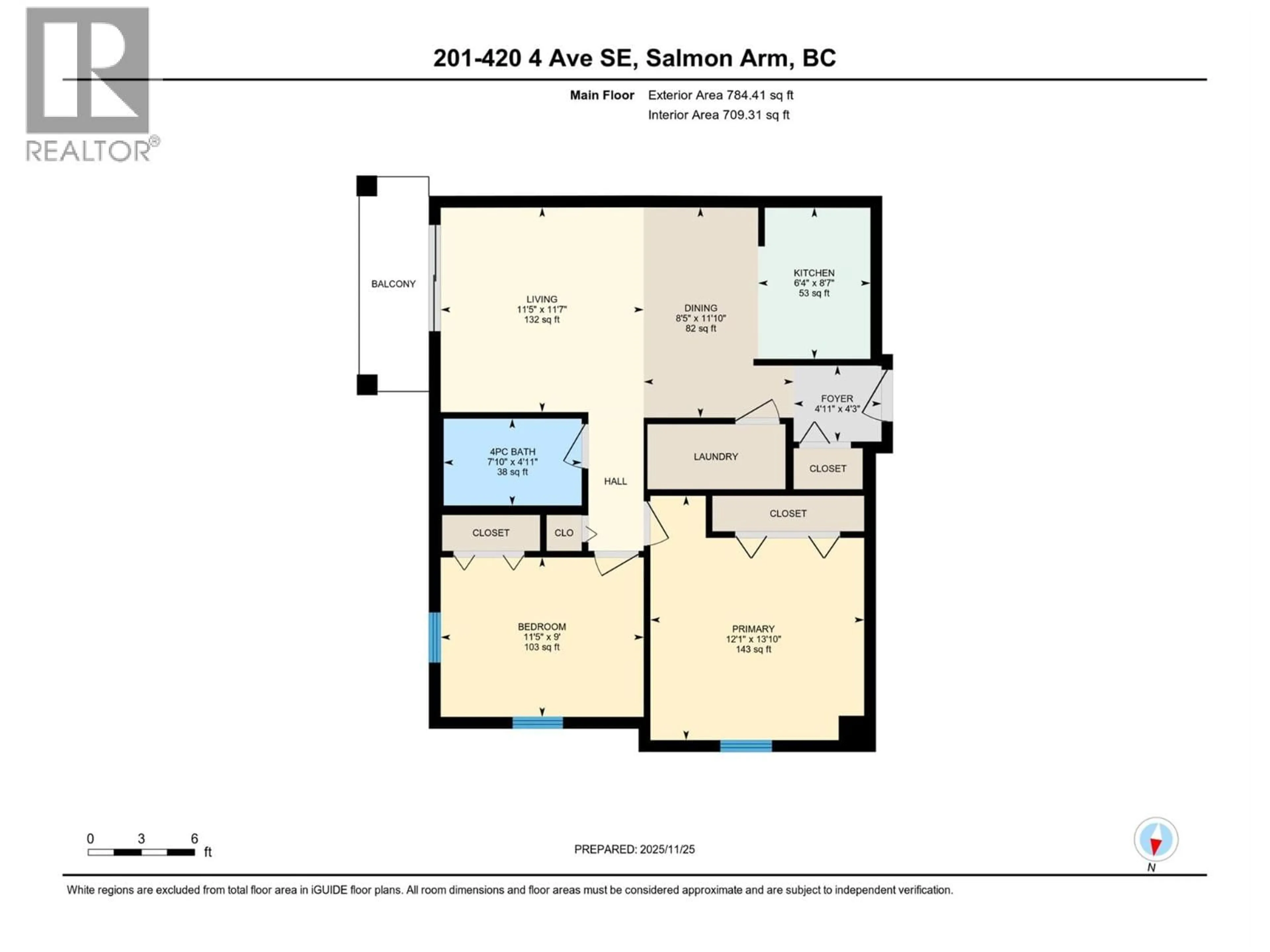 Floor plan for 201 - 420 4 AVENUE SOUTHEAST, Salmon Arm British Columbia V1E1R9