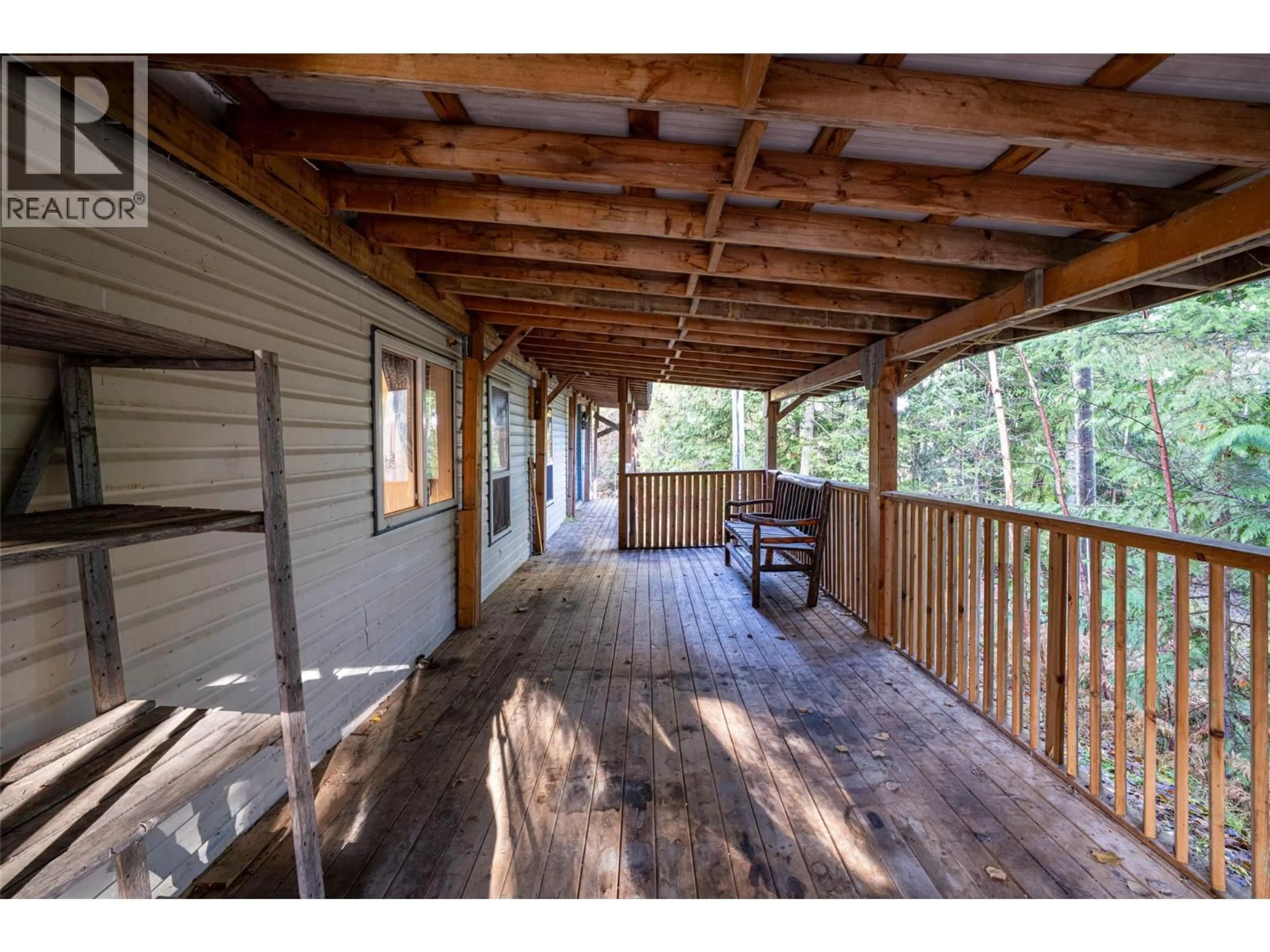 Patio, forest/trees view for 660 CAPRI ROAD, Enderby British Columbia V4Y4H4
