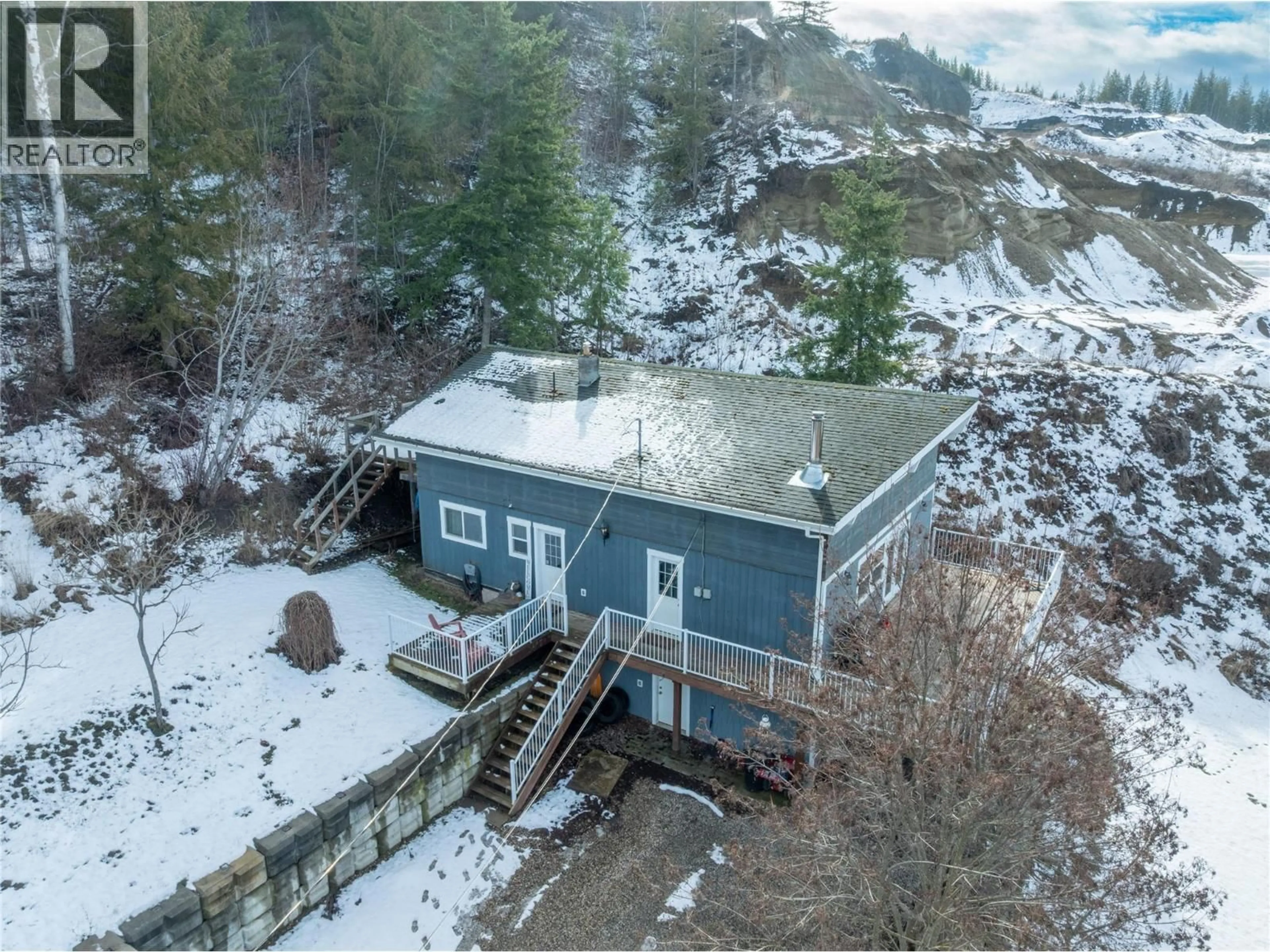 A pic from outside/outdoor area/front of a property/back of a property/a pic from drone, building for 1348 VELLA ROAD, Tappen British Columbia V0E2X2