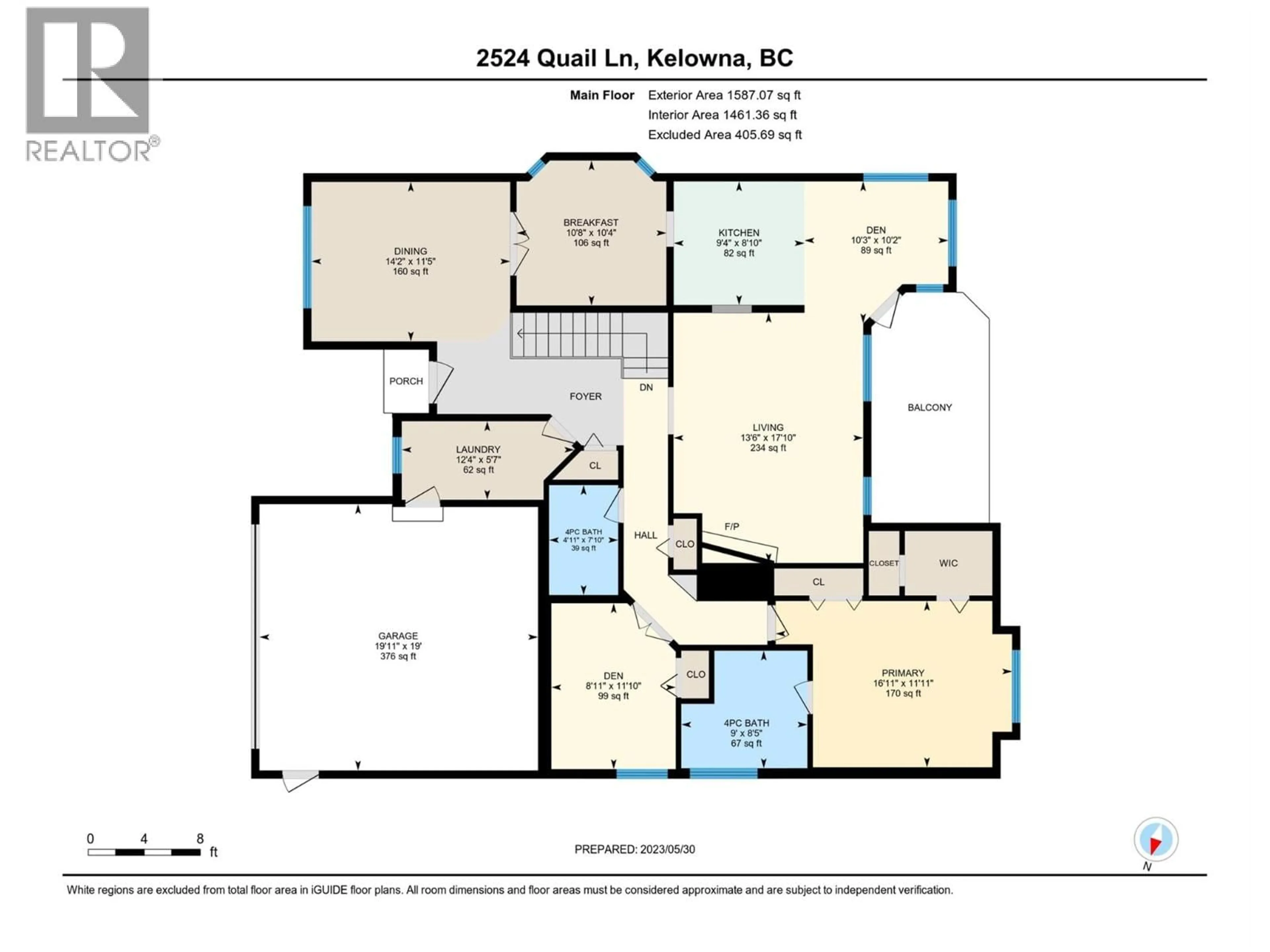 Floor plan for 2524 QUAIL LANE, Kelowna British Columbia V1V1Z9