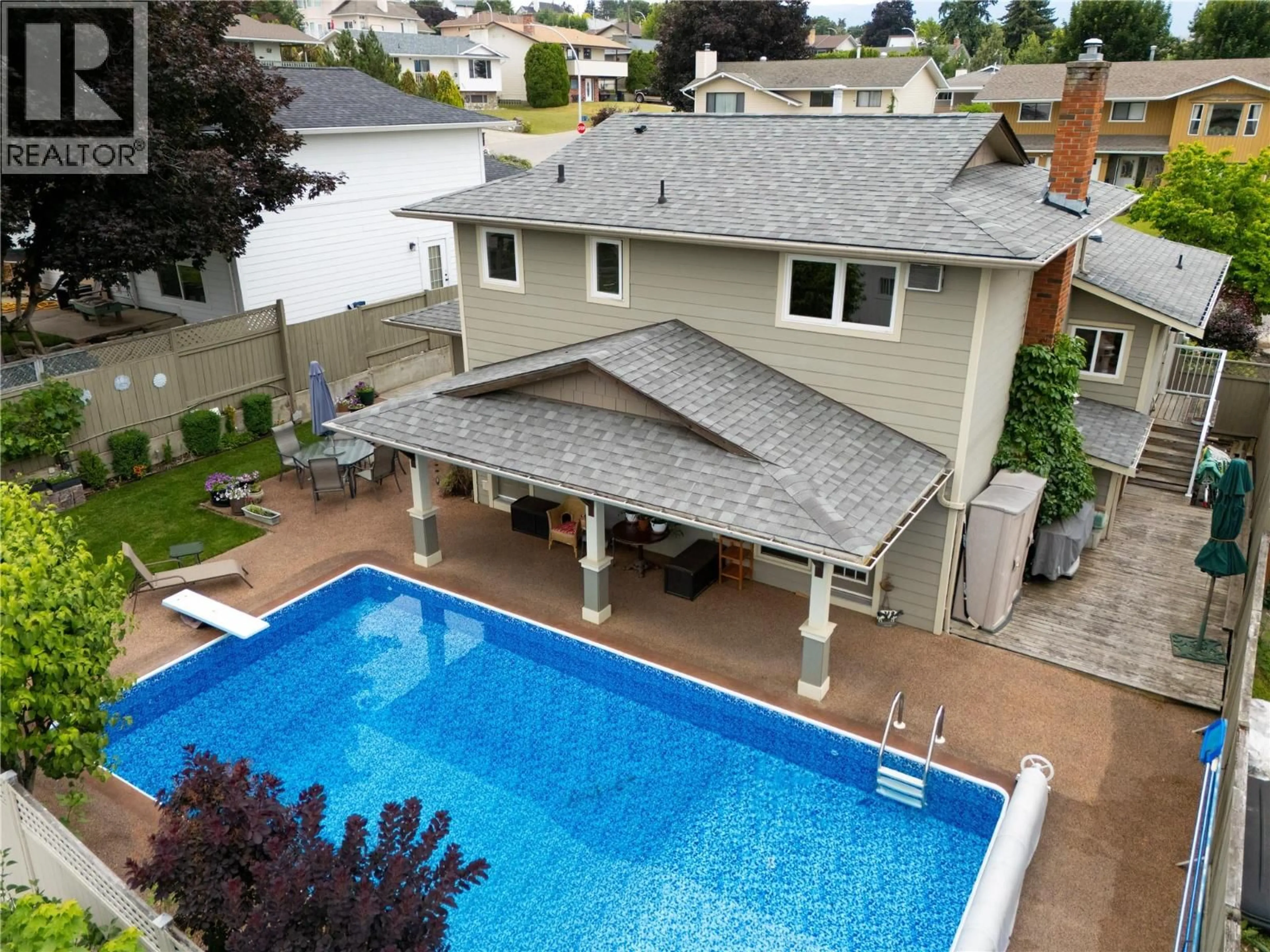 A pic from outside/outdoor area/front of a property/back of a property/a pic from drone, unknown for 1203 41 AVENUE, Vernon British Columbia V1T8A6