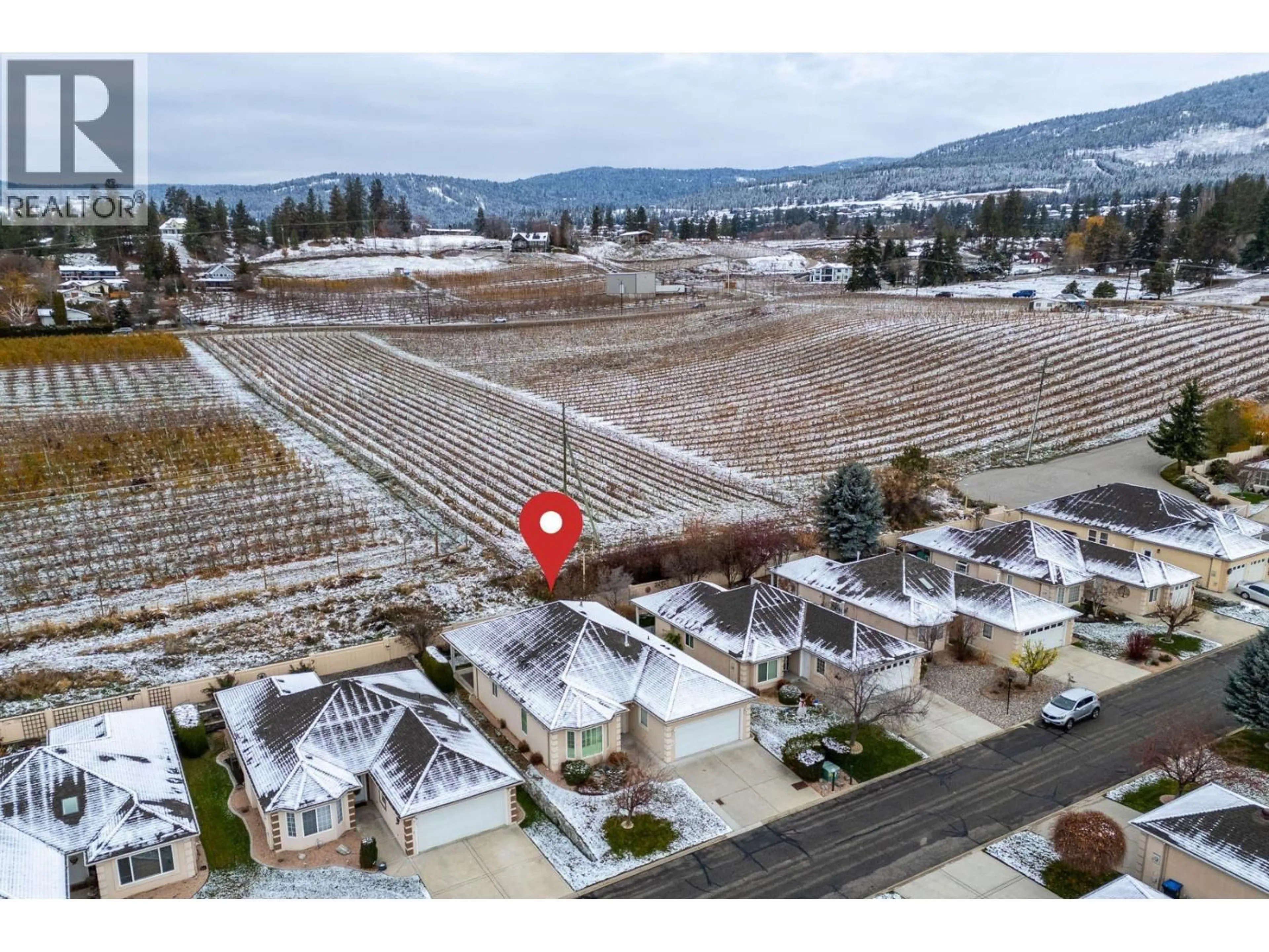 A pic from outside/outdoor area/front of a property/back of a property/a pic from drone, mountain view for 160 - 3360 OLD OKANAGAN HIGHWAY, West Kelowna British Columbia V4T1X9