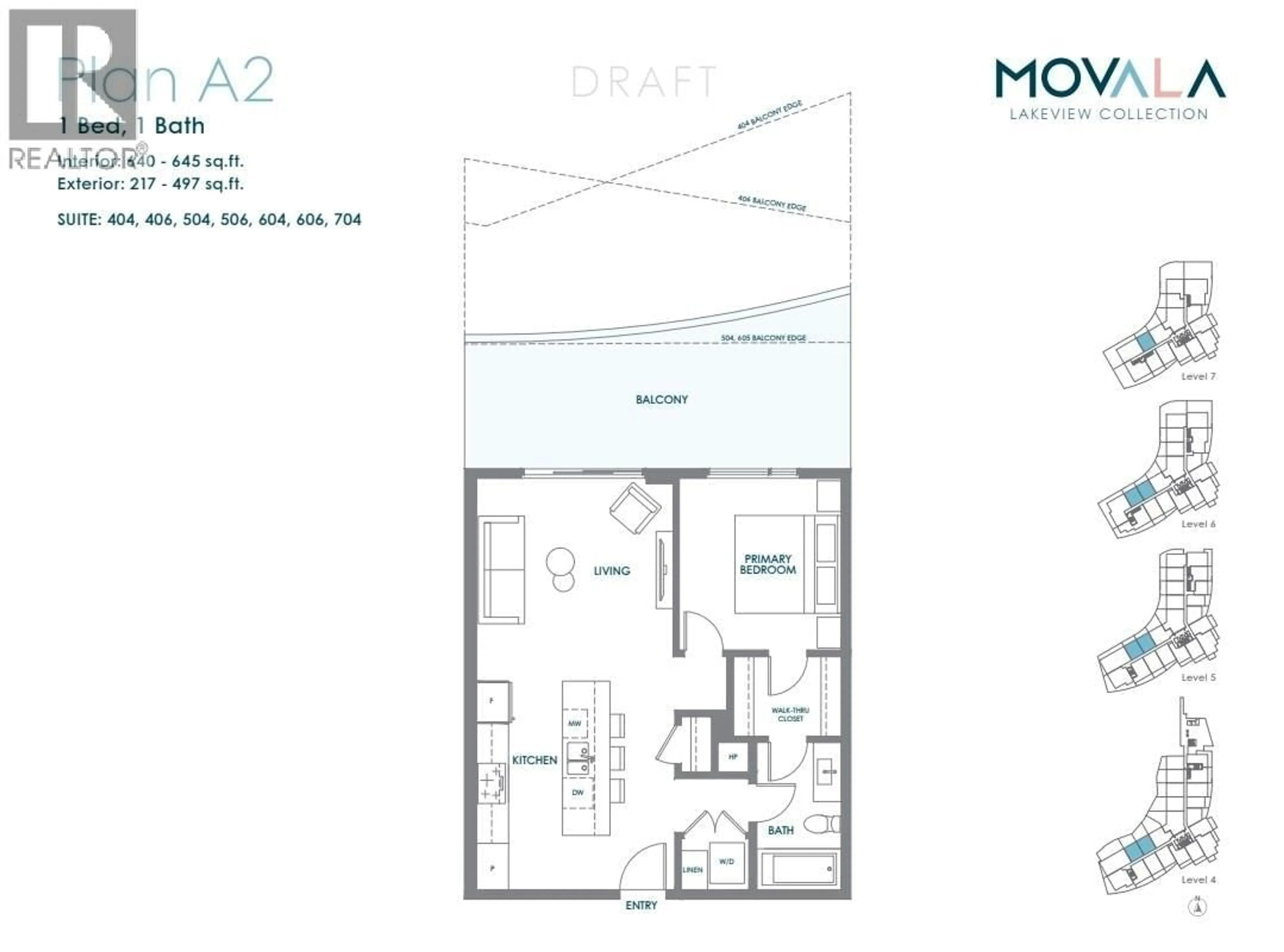 Floor plan for 606 - 3340 LAKESHORE ROAD, Kelowna British Columbia V1W0H6
