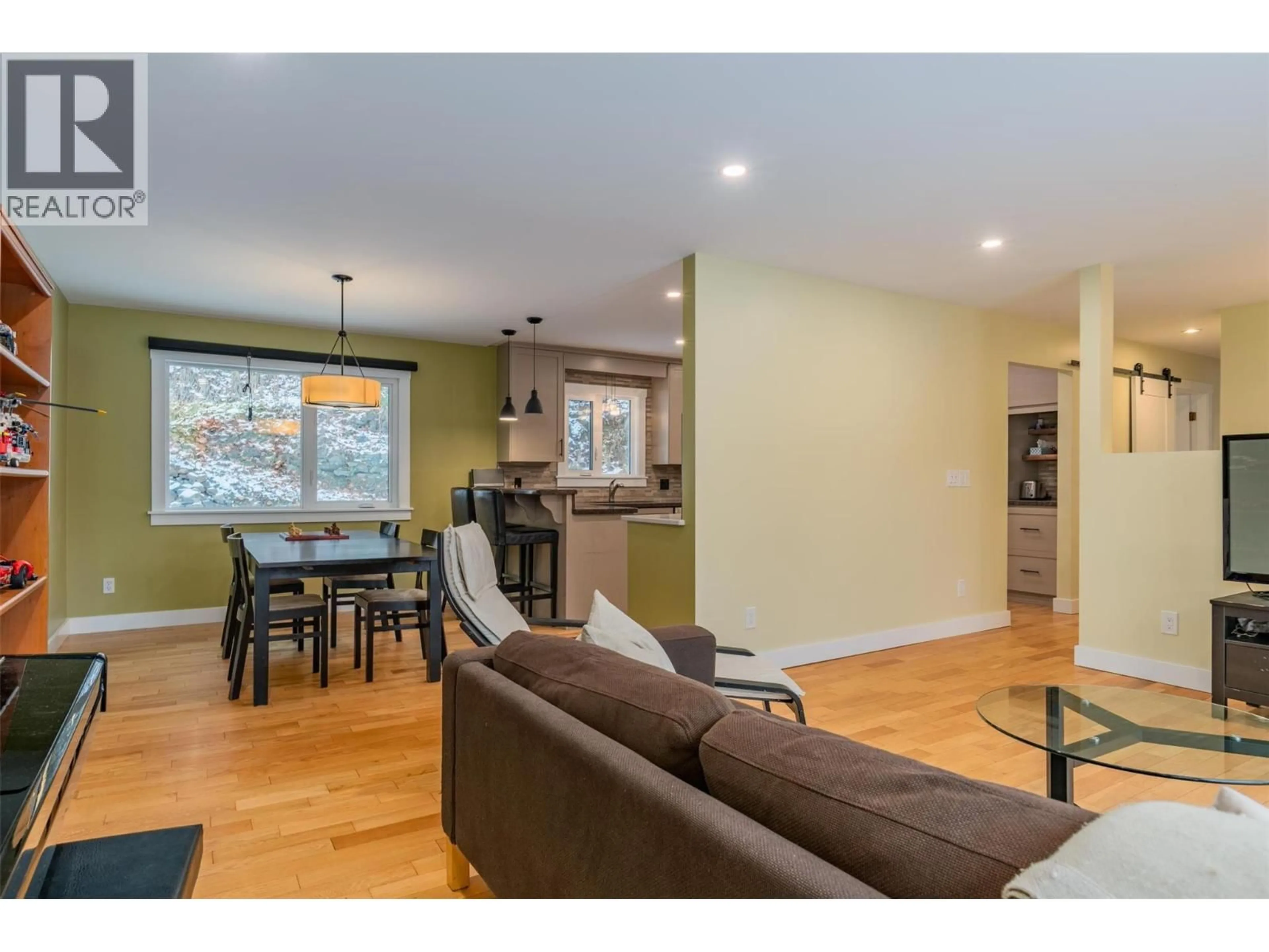 Open concept kitchen, wood/laminate floor for 2520 COOK AVENUE, Rossland British Columbia V0G1Y0