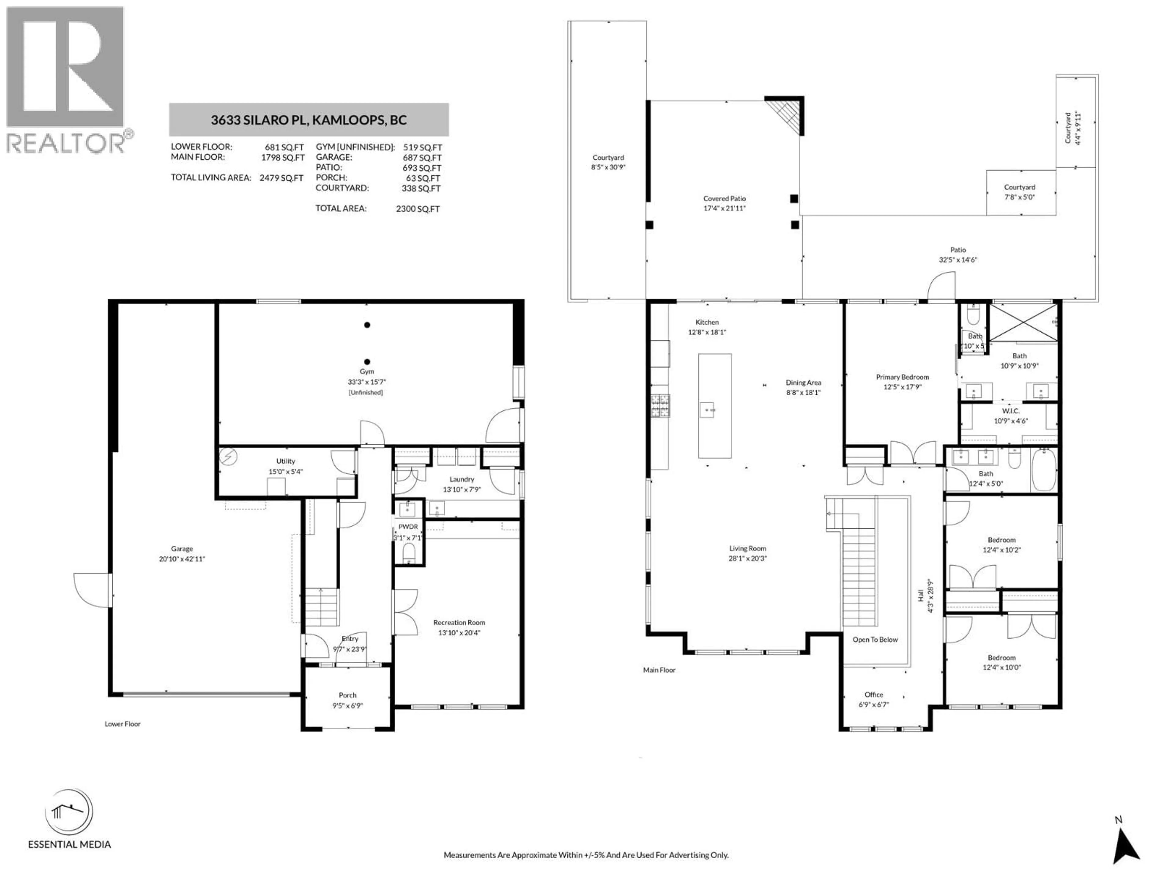 Floor plan for 3633 SILLARO PLACE, Kamloops British Columbia V2H0G9