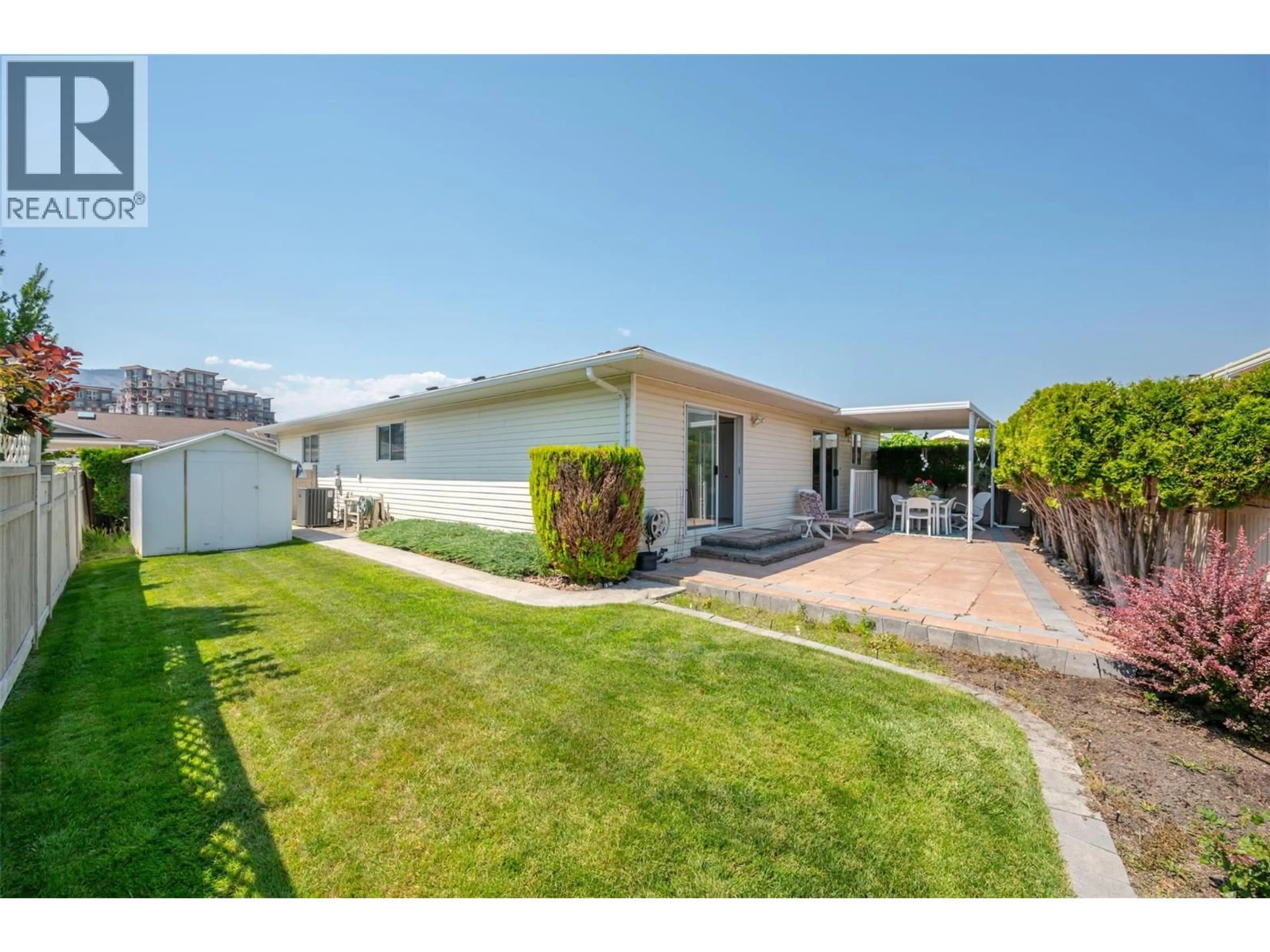 A pic from outside/outdoor area/front of a property/back of a property/a pic from drone, street for 141 - 3400 WILSON STREET, Penticton British Columbia V2A8H9