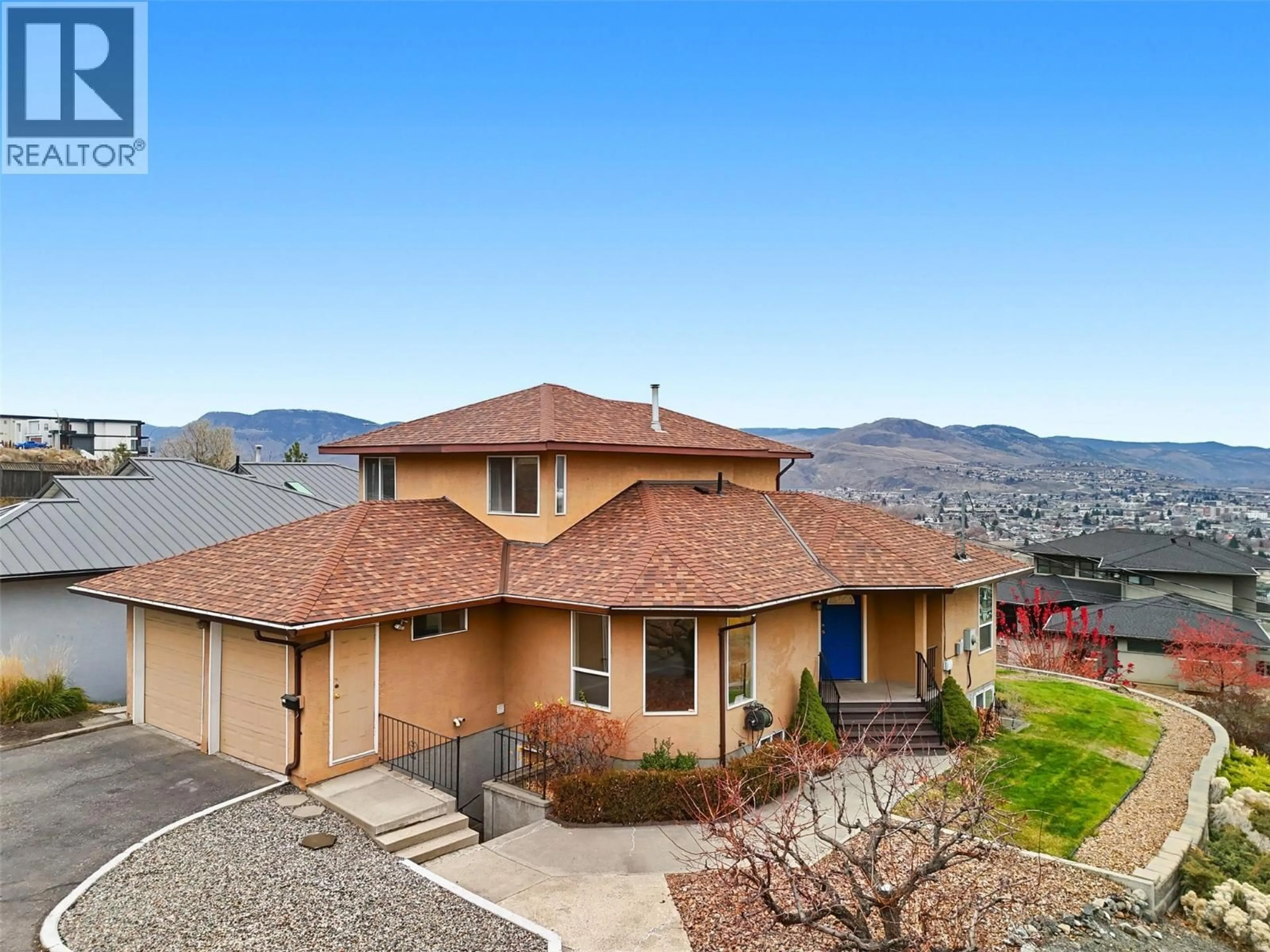 A pic from outside/outdoor area/front of a property/back of a property/a pic from drone, mountain view for 1005 FERNIE ROAD, Kamloops British Columbia V2C1B4