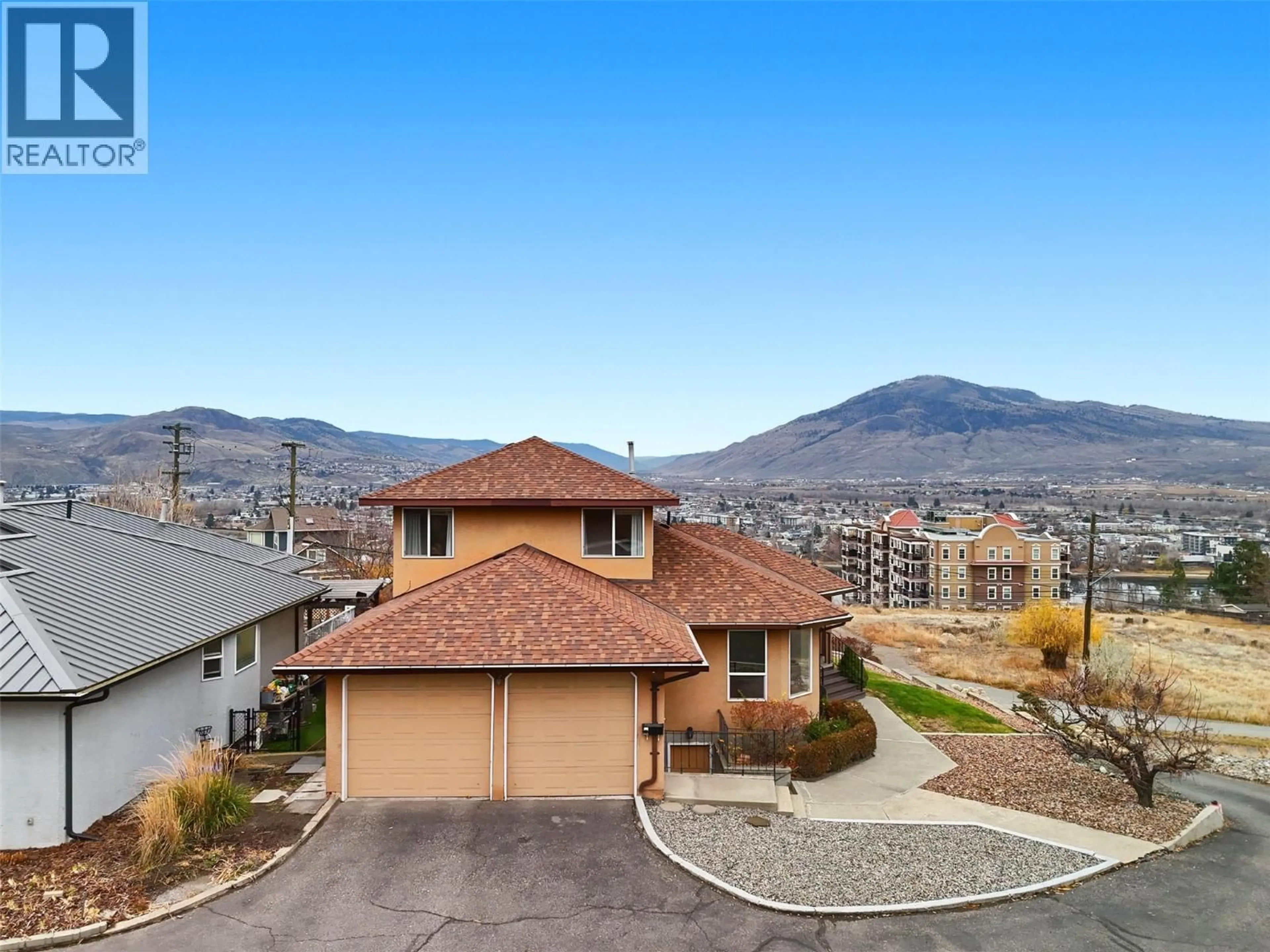 A pic from outside/outdoor area/front of a property/back of a property/a pic from drone, mountain view for 1005 FERNIE ROAD, Kamloops British Columbia V2C1B4