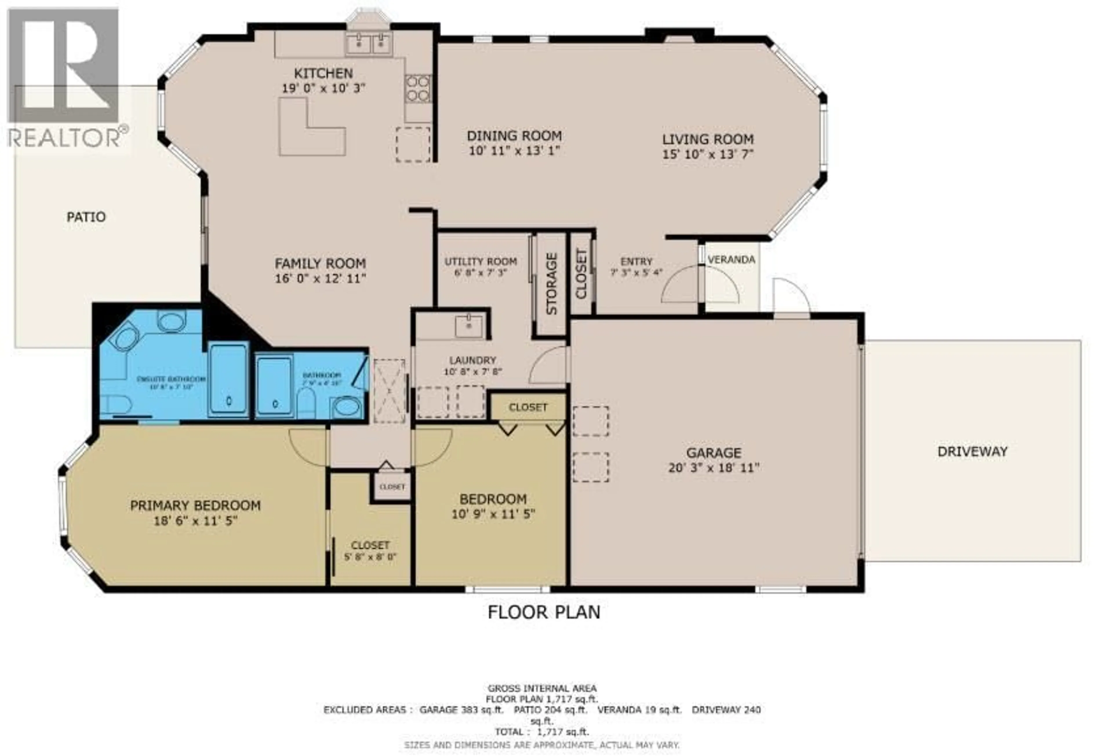 Floor plan for 61 - 595 YATES ROAD, Kelowna British Columbia V1V1P8