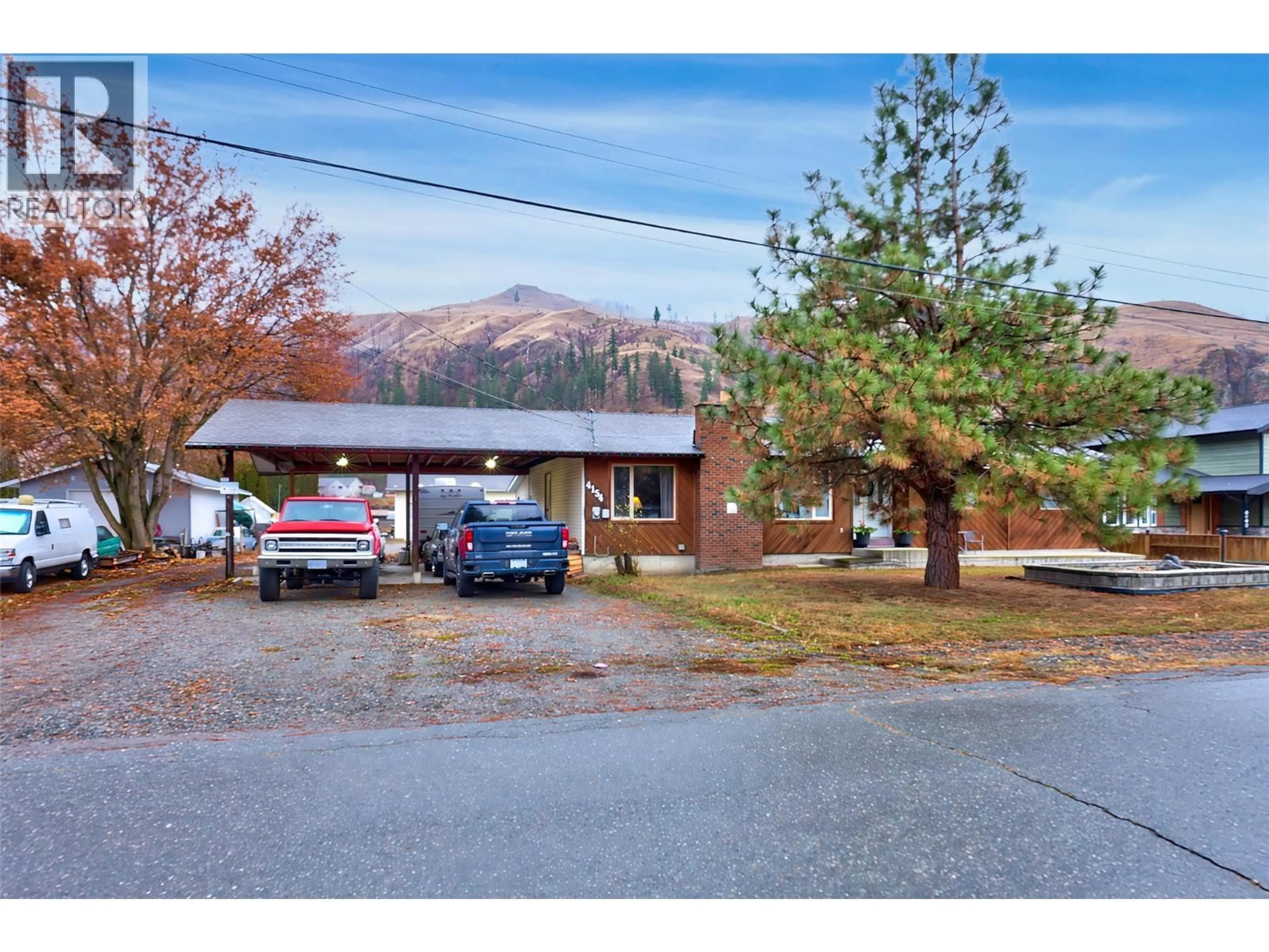 A pic from outside/outdoor area/front of a property/back of a property/a pic from drone, mountain view for 4154 CAMERON ROAD, Kamloops British Columbia V2H1K9