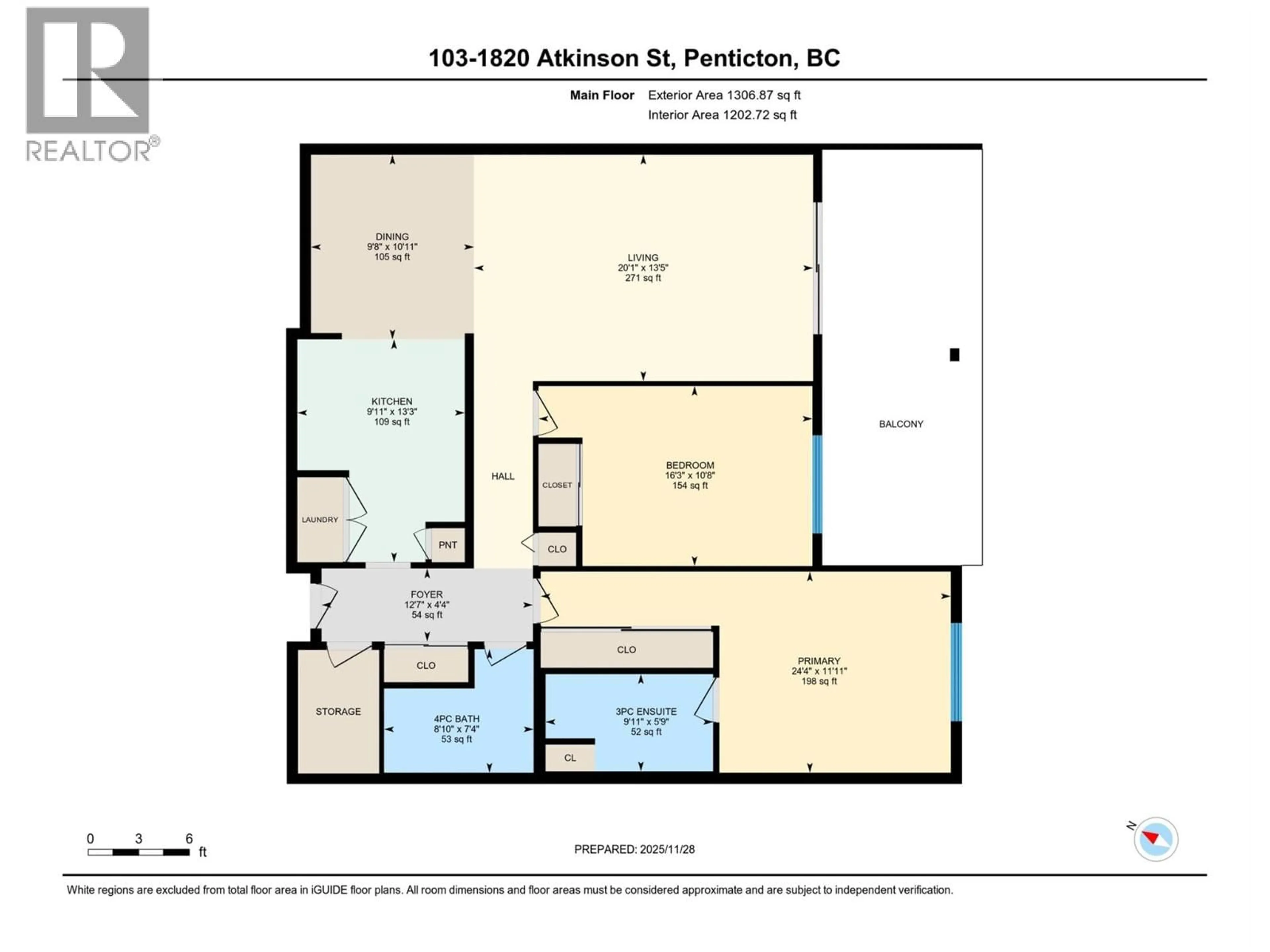 Floor plan for 103 - 1820 ATKINSON STREET, Penticton British Columbia V2A7M6