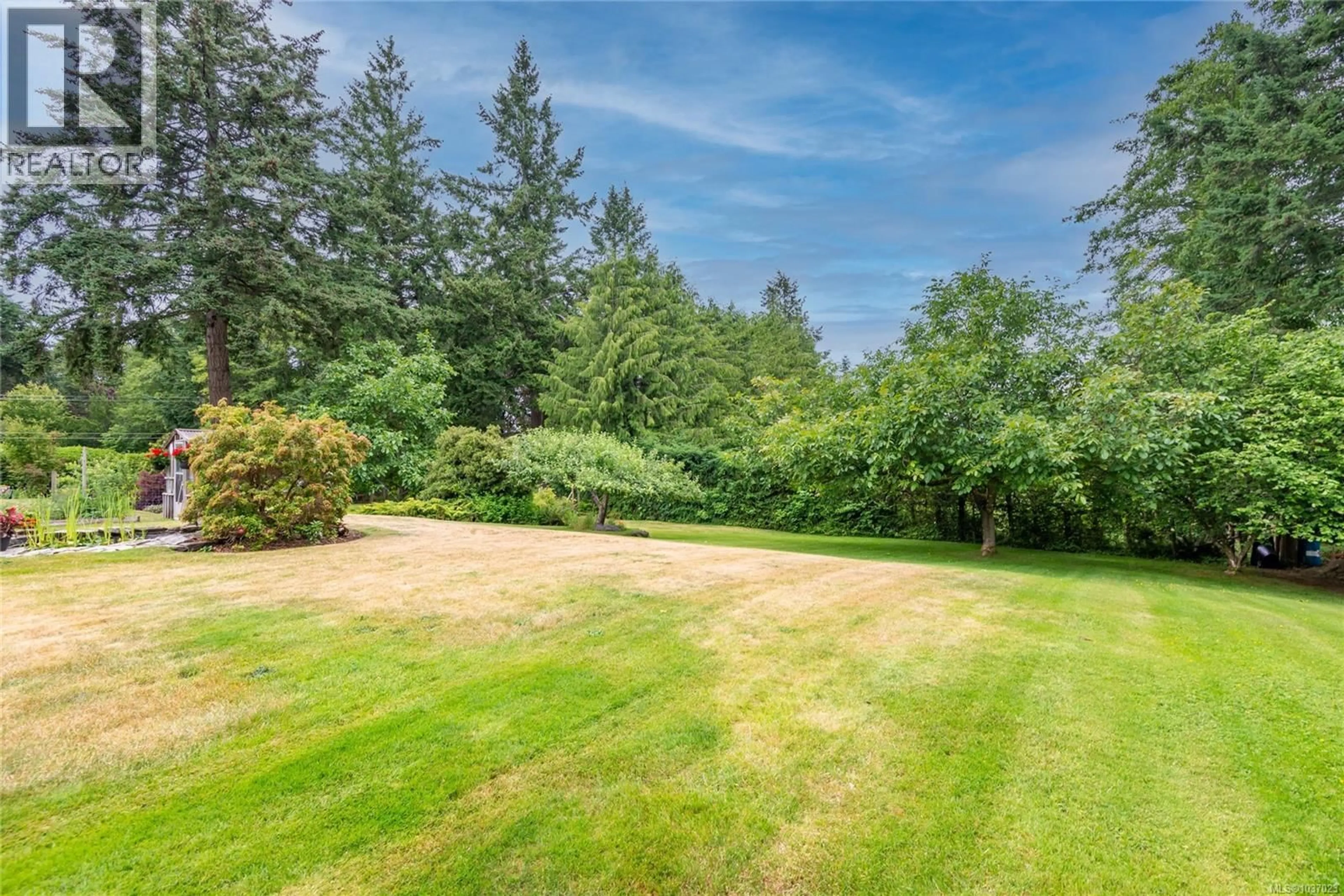 A pic from outside/outdoor area/front of a property/back of a property/a pic from drone, forest/trees view for 5920 MOSLEY ROAD, Courtenay British Columbia V9J1W4