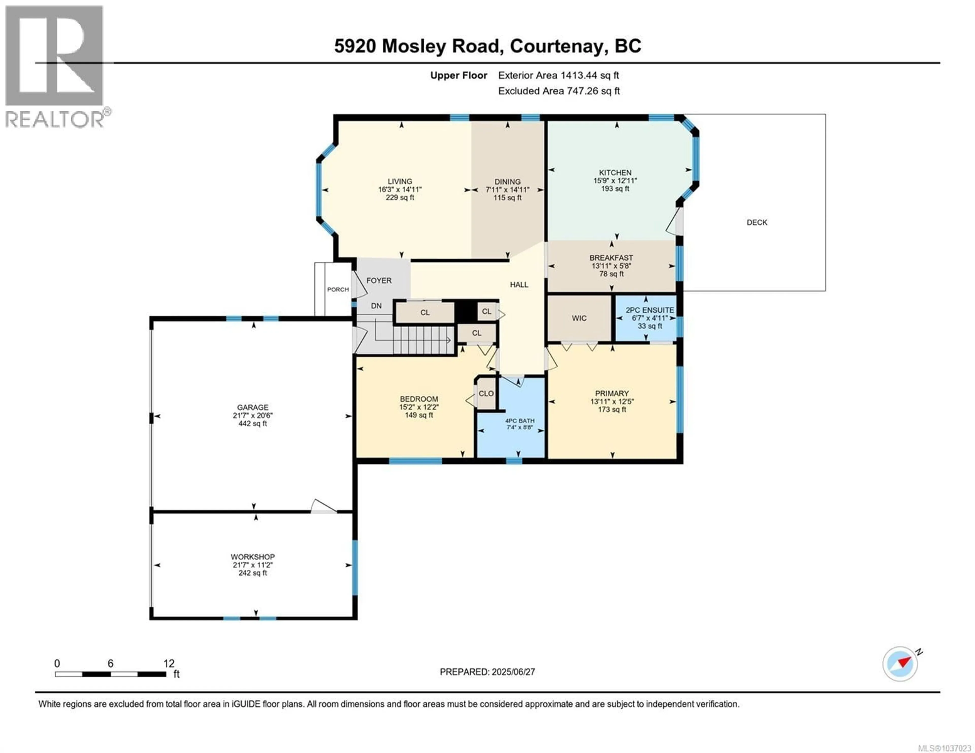 Floor plan for 5920 MOSLEY ROAD, Courtenay British Columbia V9J1W4