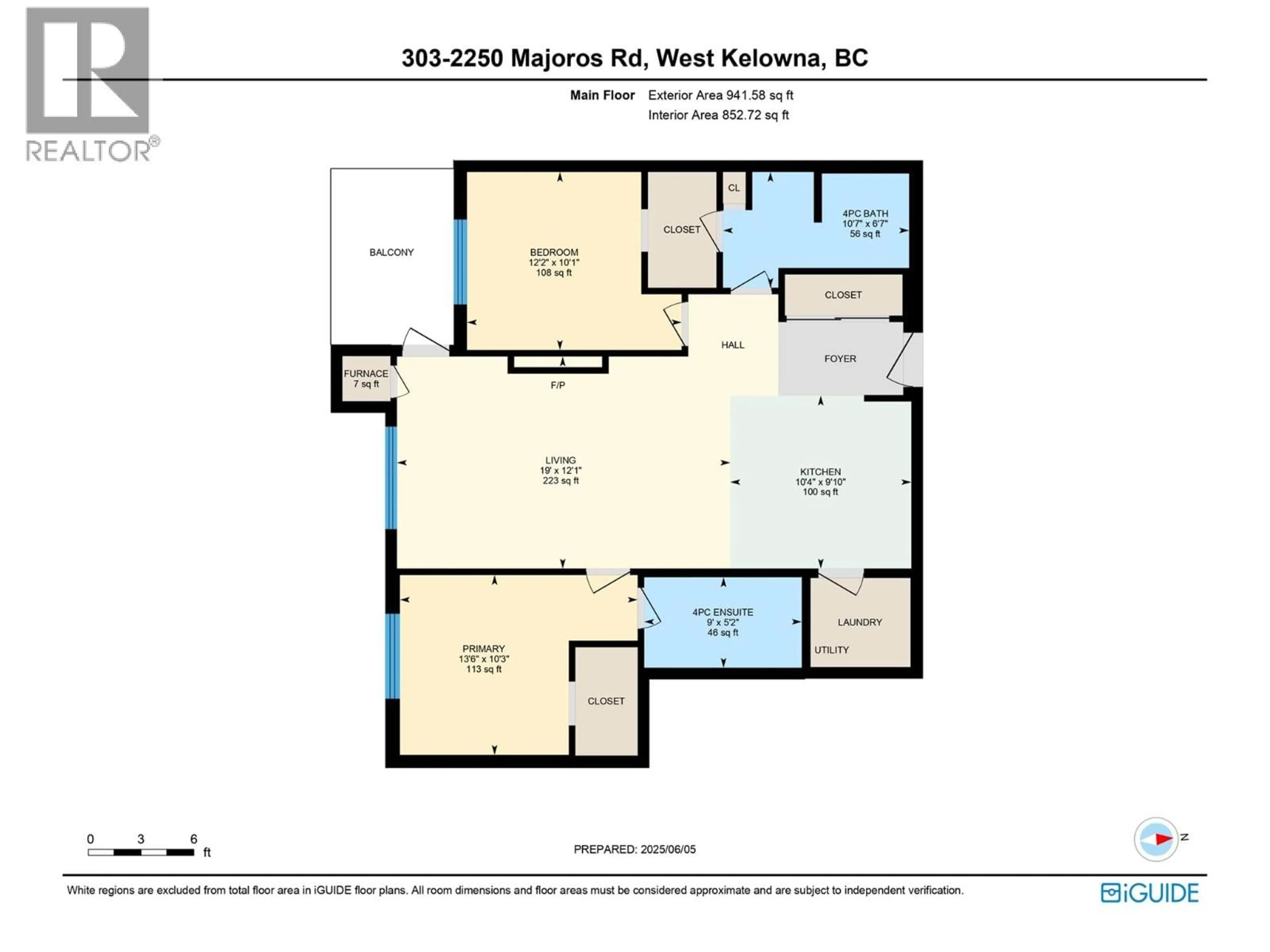 Floor plan for 303 - 2250 MAJOROS ROAD, West Kelowna British Columbia V4T0A6
